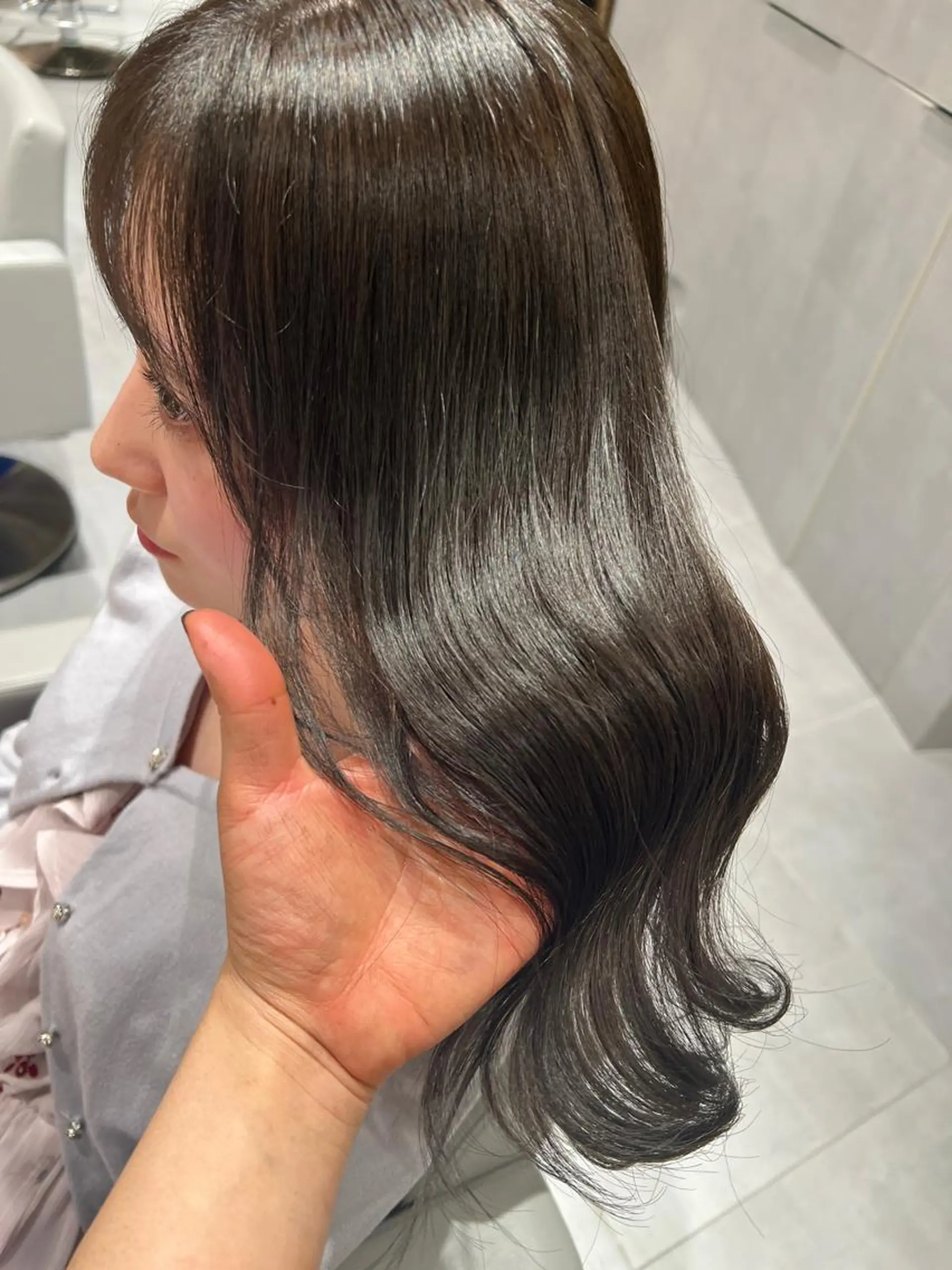 ロング カラー グレージュ カット ヘアカラー kako　ショート ボブのヘアスタイル