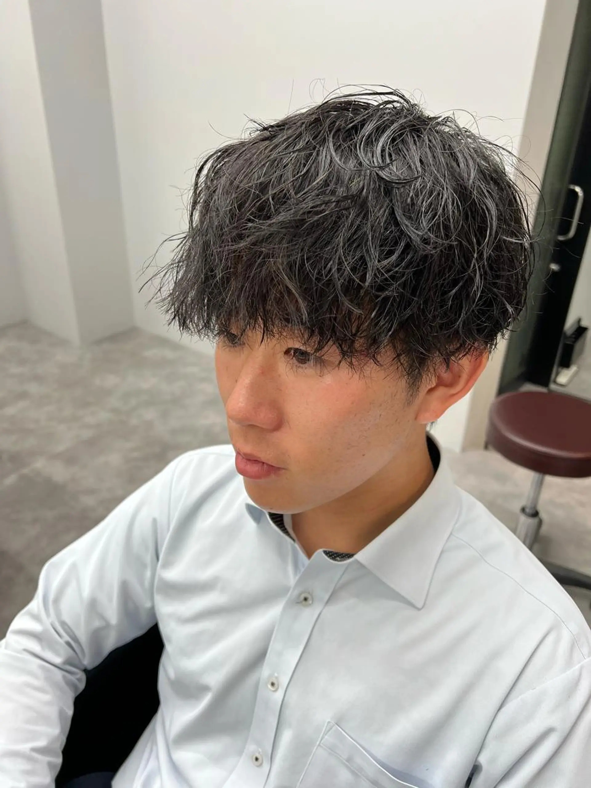 ショート パーマ メンズ マッシュ メンズパーマ 刈り上げ ショートヘア スパイラルパーマ 【曲がる縮毛矯正】 モデル募集🙋カツヤのヘアスタイル