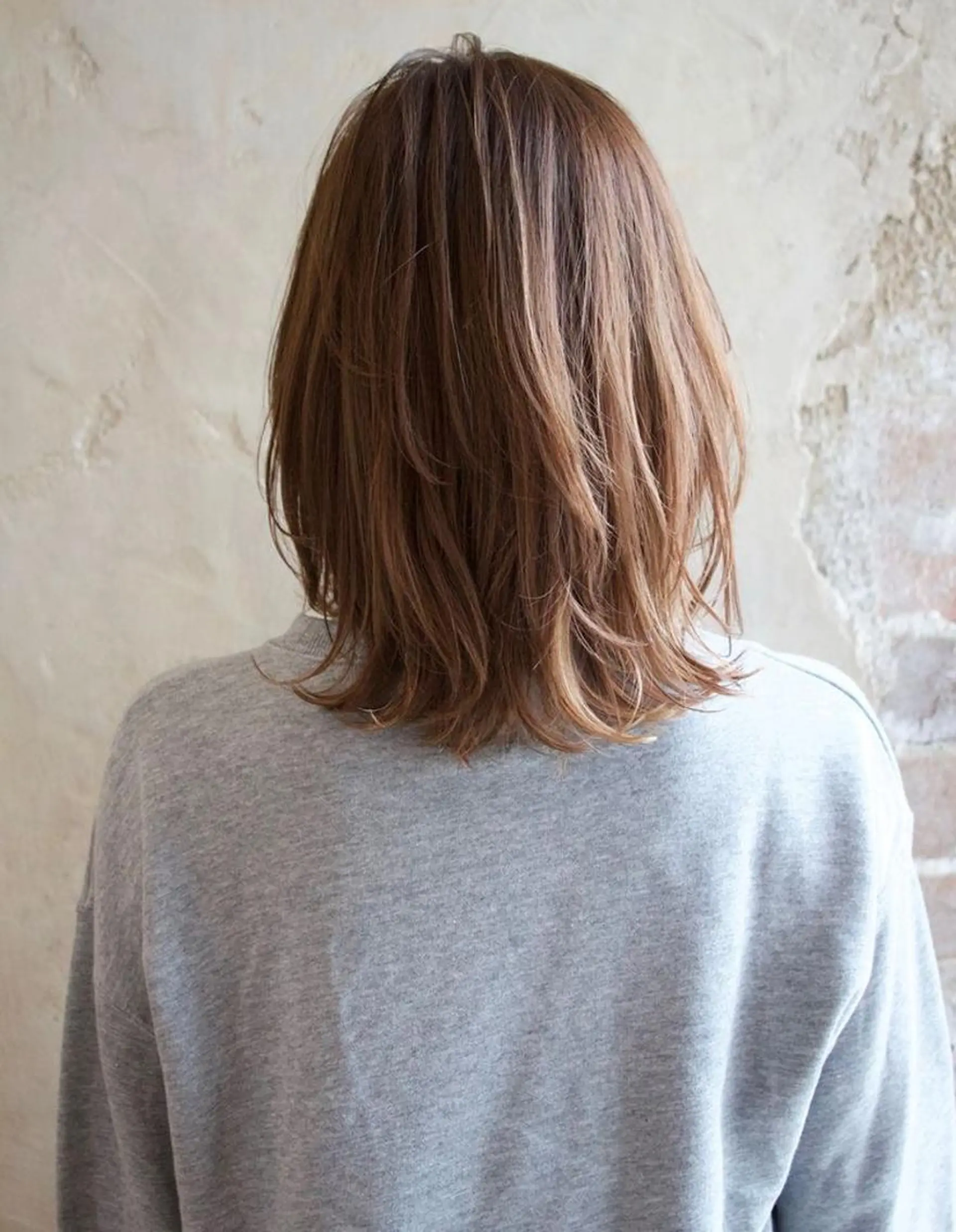 ミディアム ヘアカラー たけしま はるみのヘアスタイル