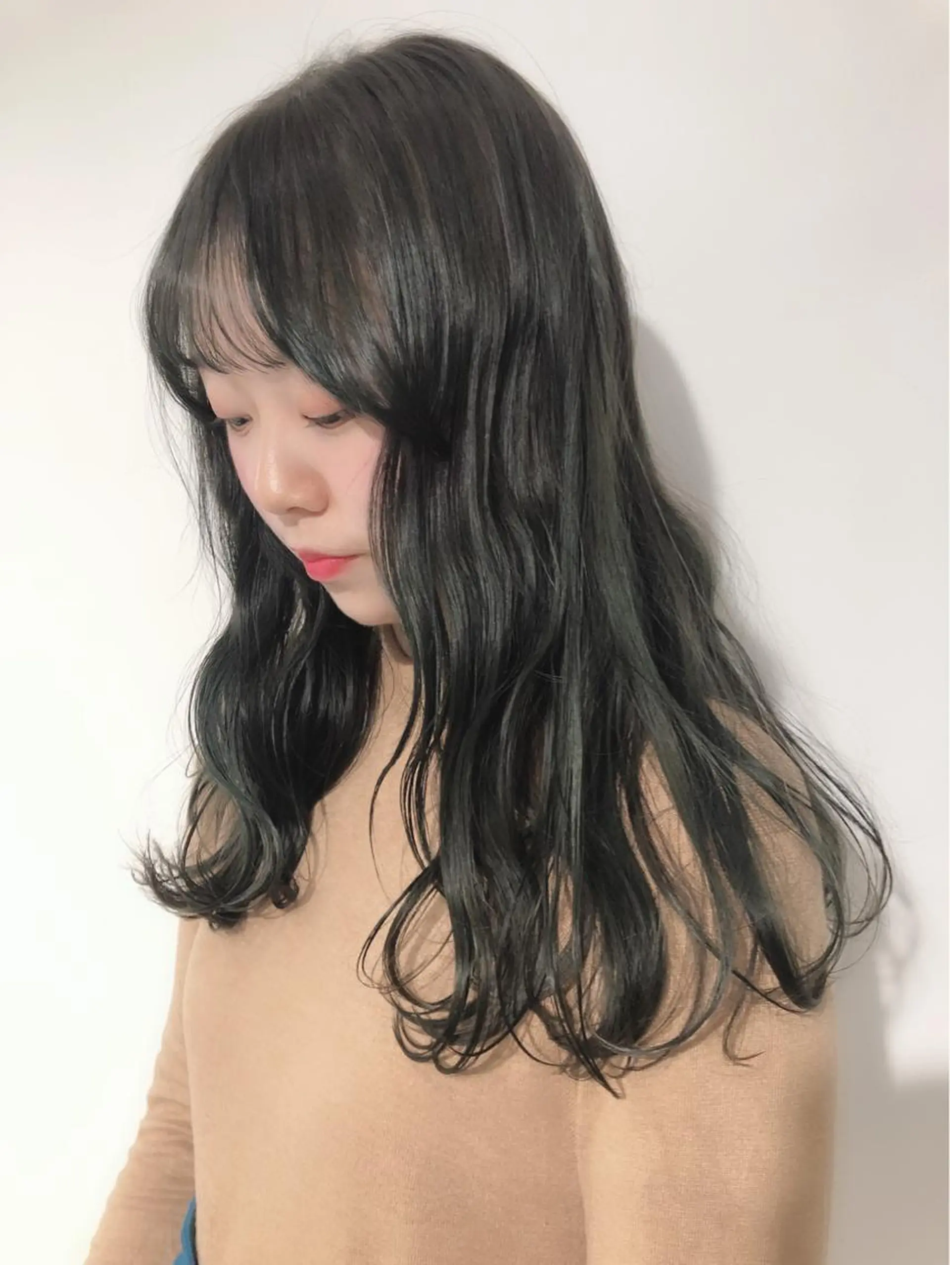 ロング カラー オリーブカラー ヘアカラー トリートメント ヘアセット ❤️sai❤️ official❤️のヘアスタイル