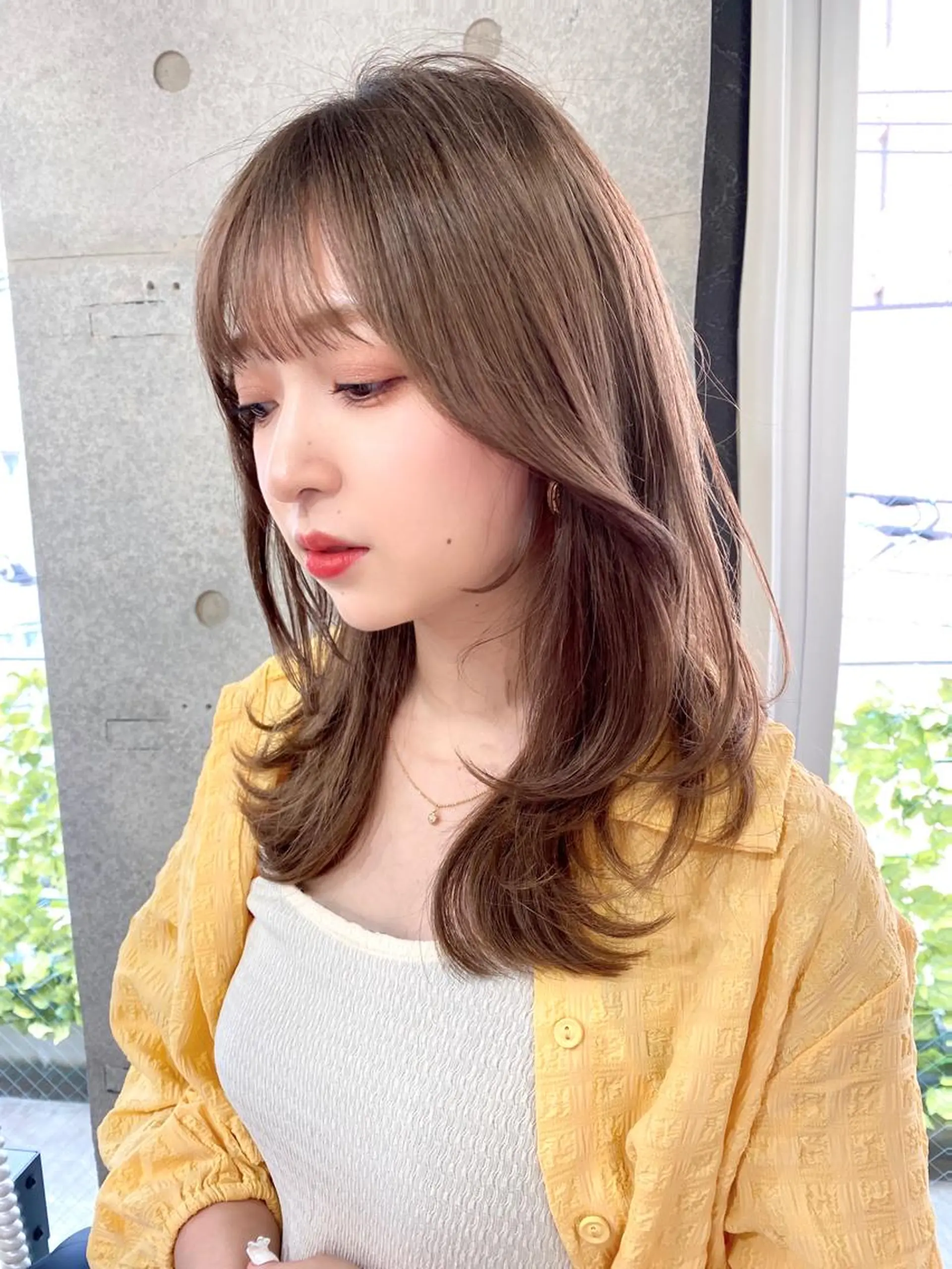 ミディアム カラー くびれヘア くびれレイヤー レイヤーカット 似合わせレイヤー 🇰🇷荒木洋文のヘアスタイル