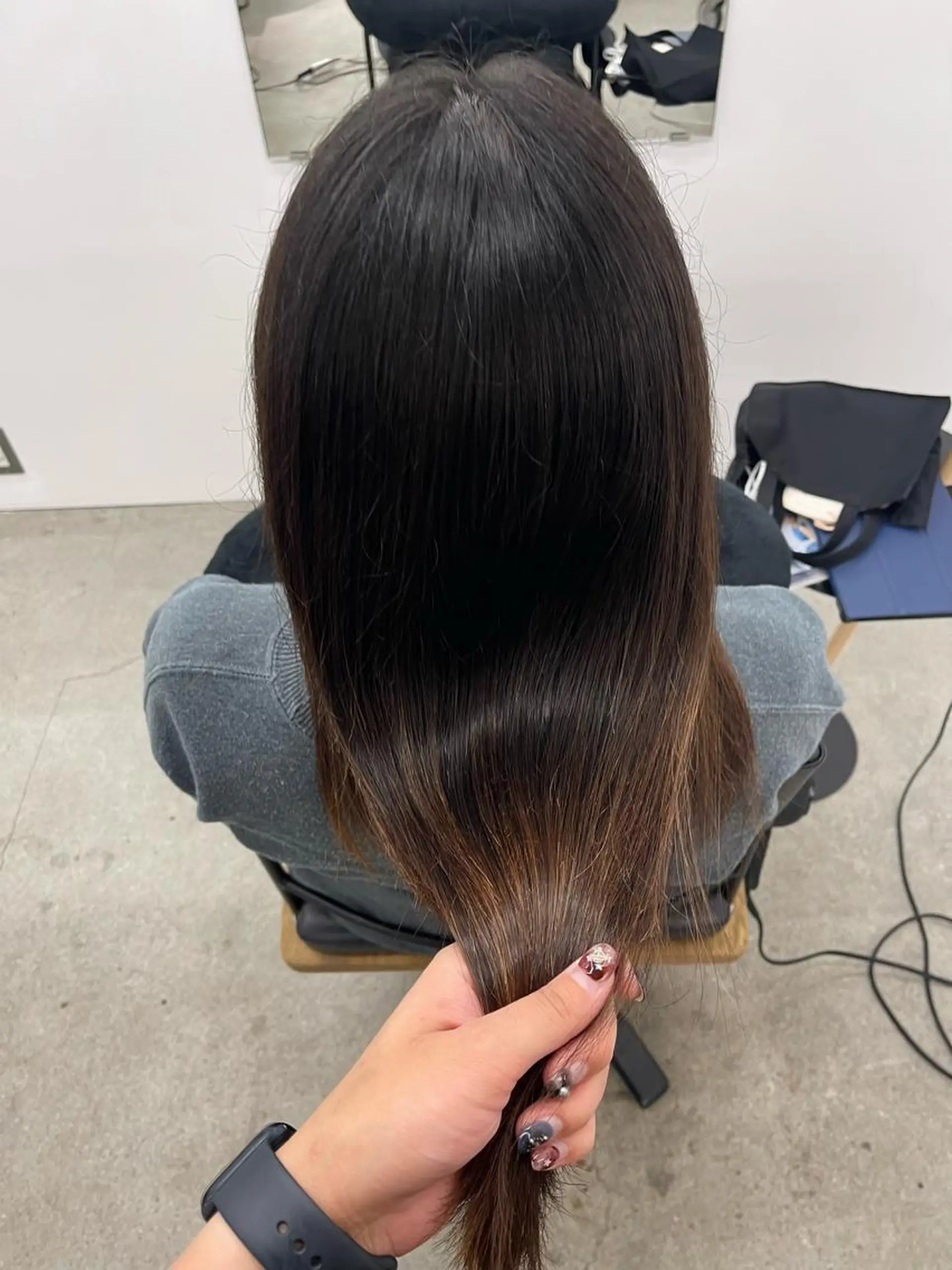 セミロング トリートメント イージーパーマ募集 平口はのんのヘアスタイル