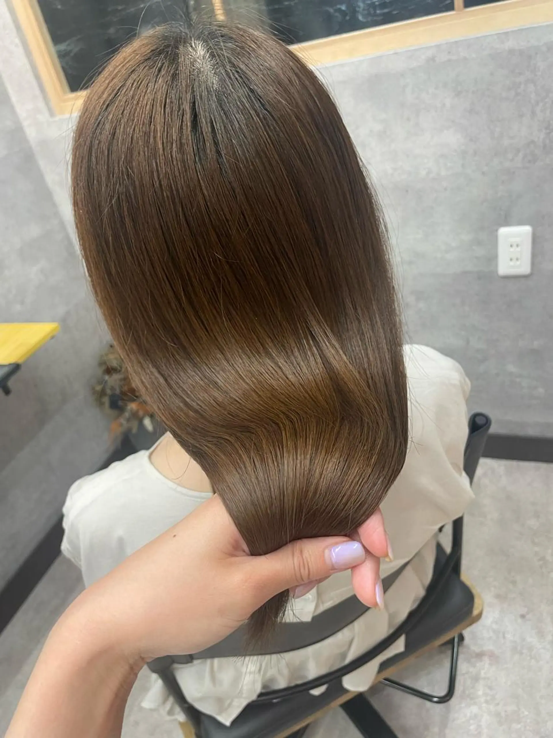 ロング 酸性ストレート カット 縮毛矯正 script.所属・艶髪 🌸木下なつみのヘアスタイル
