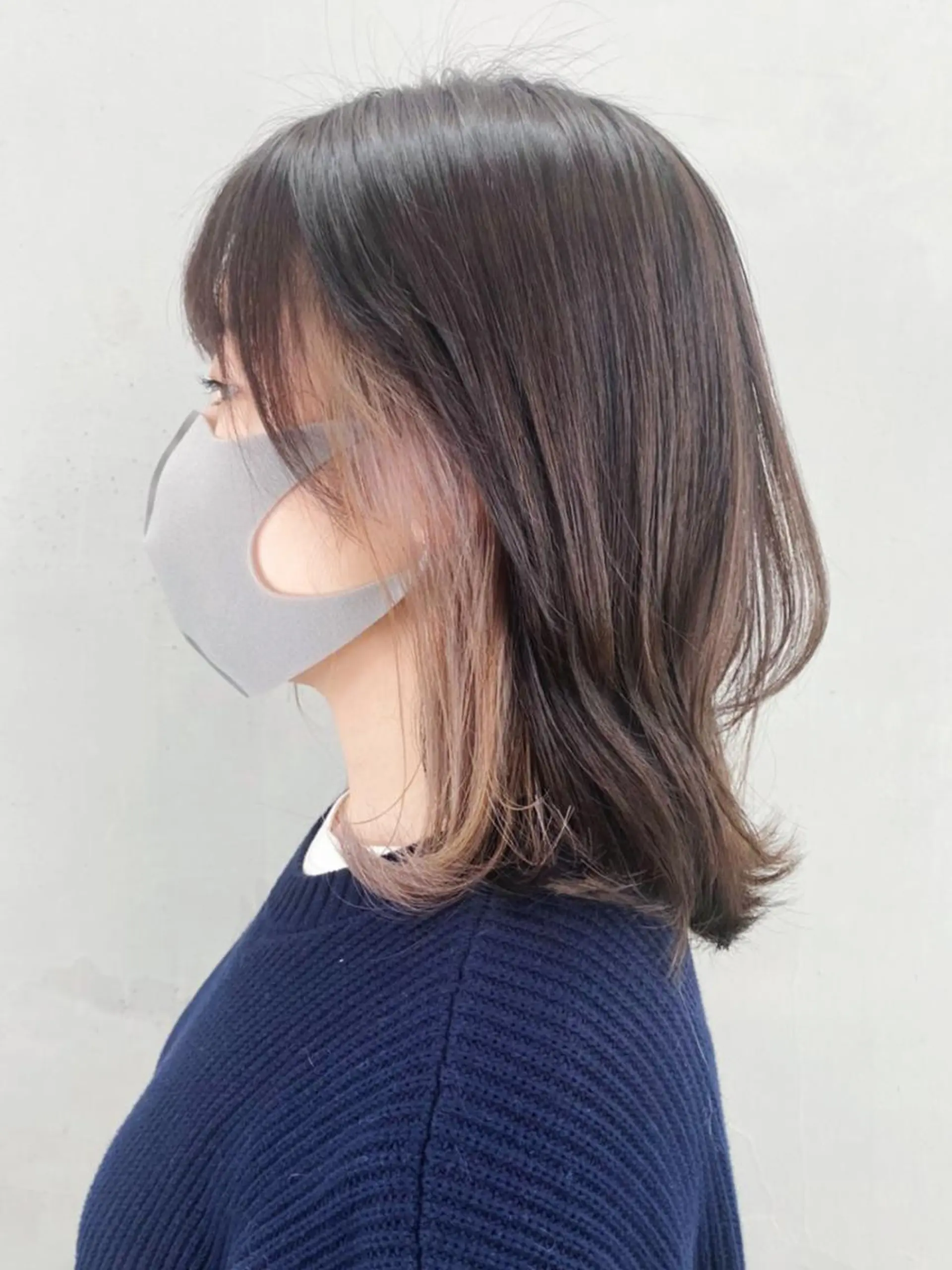 ミディアム カラー パーマ ヘアアレンジ ベージュカラー インナーカラー ITbyALBUM 松戸のヘアスタイル