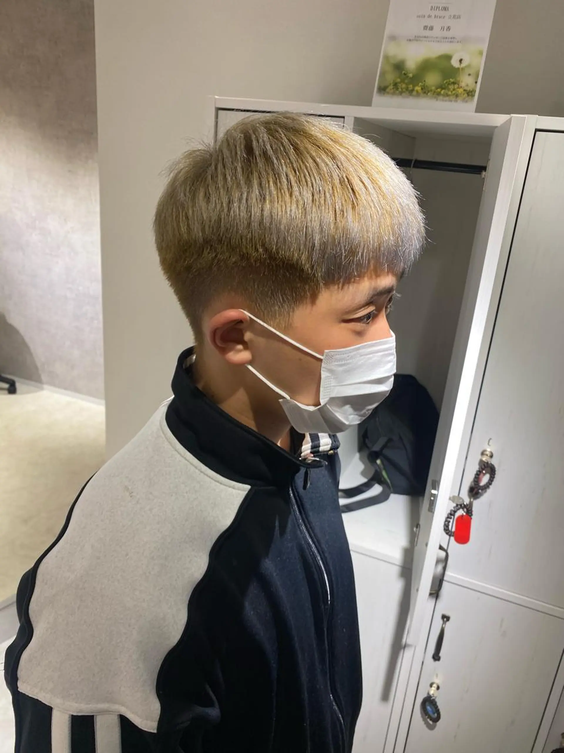 ショート カラー ブロンド 縮毛矯正とレイヤー /杉村凜汰郎のヘアスタイル