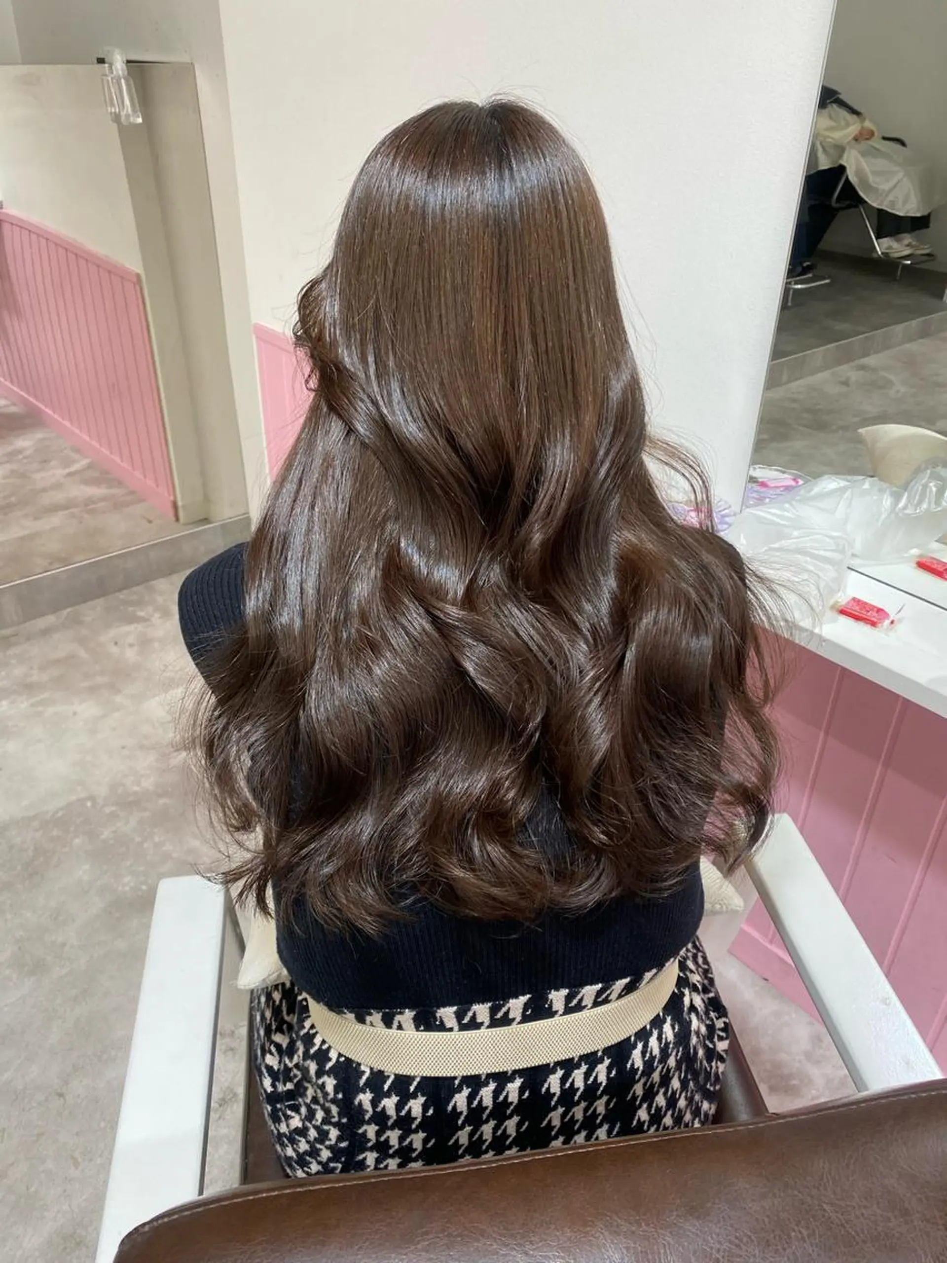 ロング カット ヘアカラー トリートメント 髪質改善韓国レイヤー SHIORI🦋のヘアスタイル