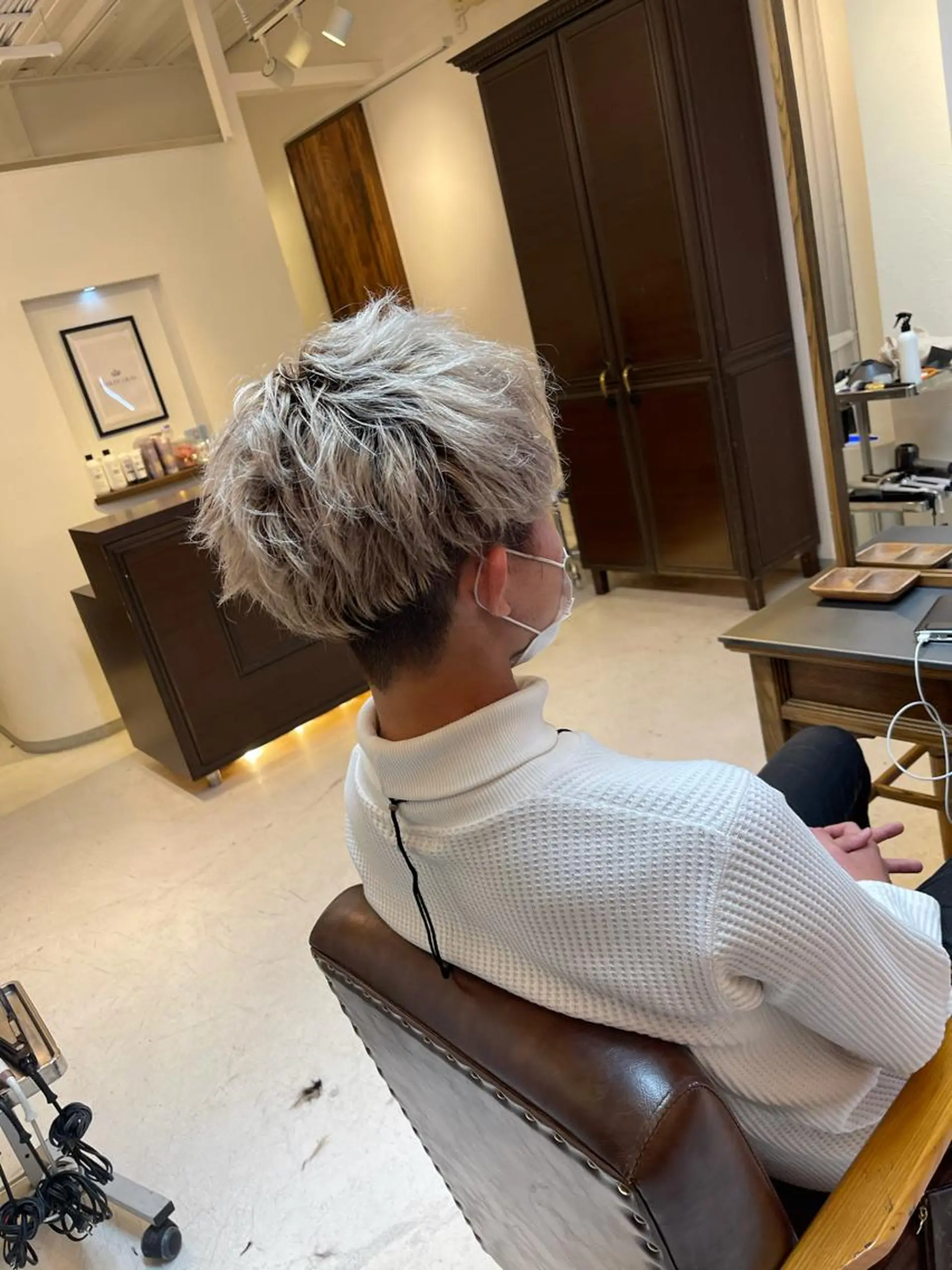 ショート パーマ カット ヘアカラー トリートメント MARDI GRAS 蘭丸のヘアスタイル