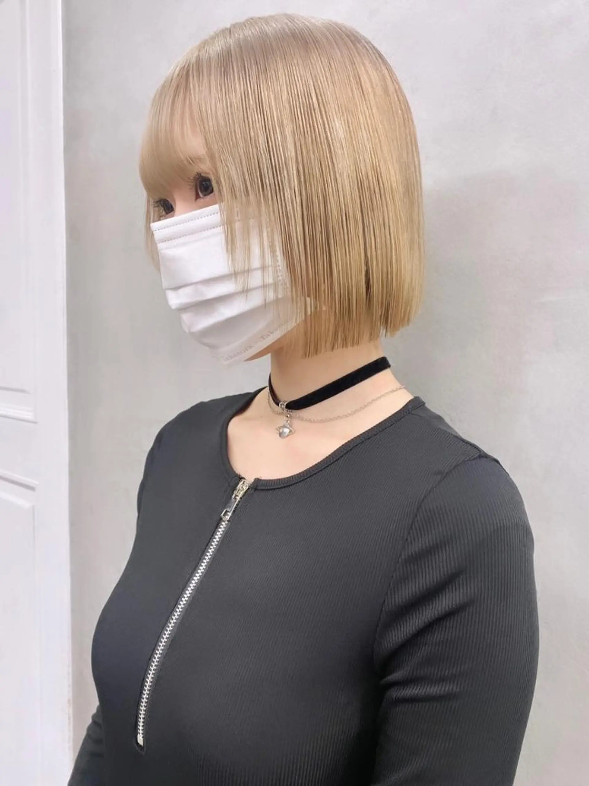 ミディアム カラー ブリーチ ブロンド カット ヘアカラー トリートメント 🧸艶々韓国ヘア 🧁mizunaのヘアスタイル