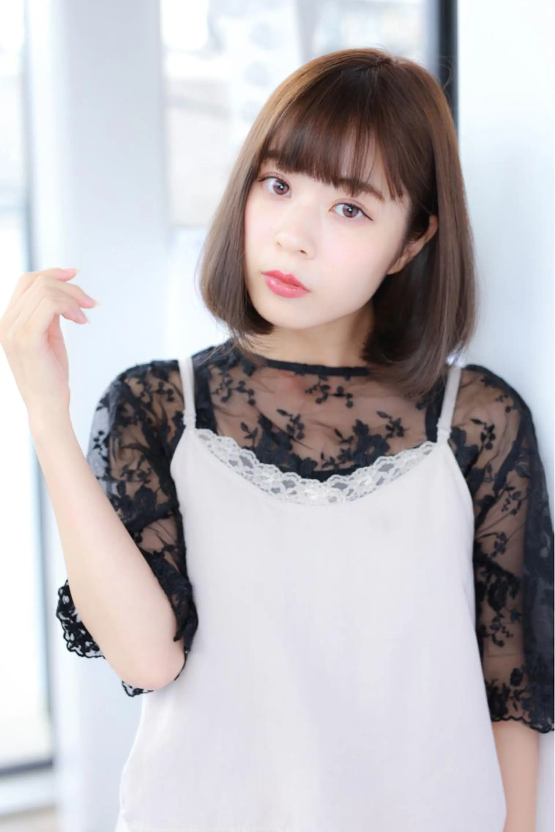 ミディアム カラー カット トリートメント RIANA/髪質改善 マンツーマンサロンのヘアスタイル
