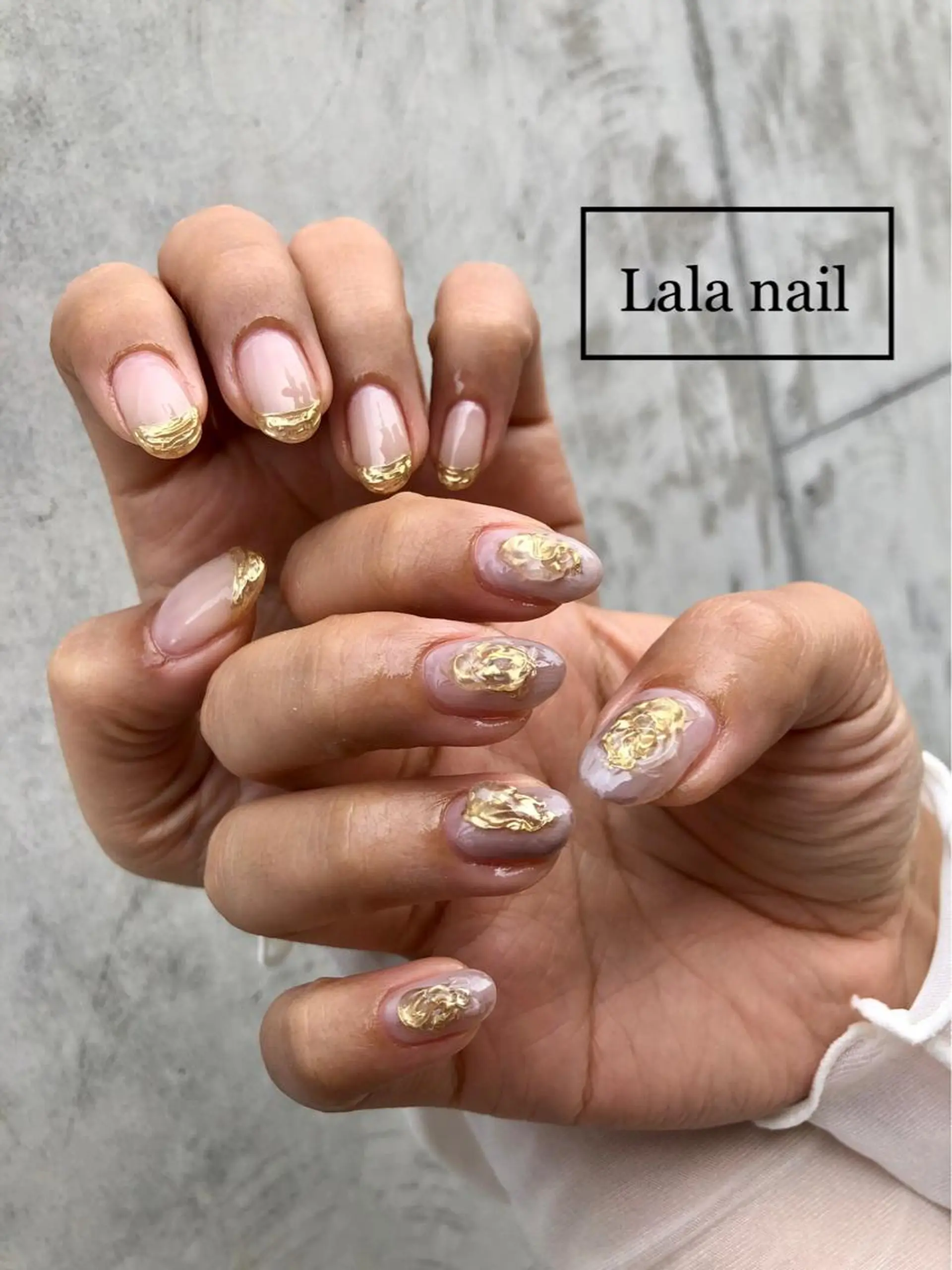 ネイル ニュアンスネイル 冬ネイル Lala nailのネイルデザイン