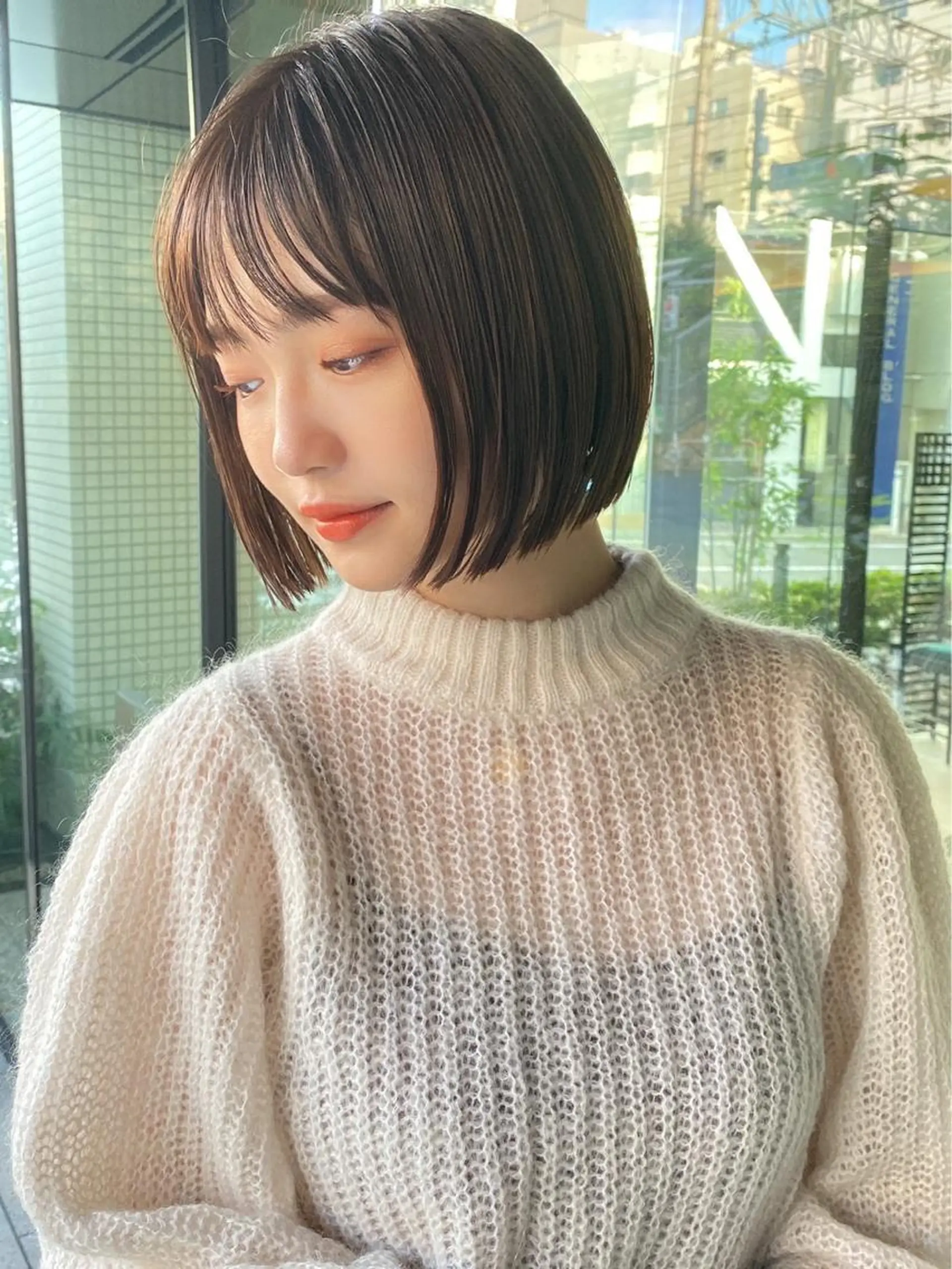 ショート ヘアカラー トリートメント ✨色持ちの良い艶 カラー✨蟹江真世のヘアスタイル