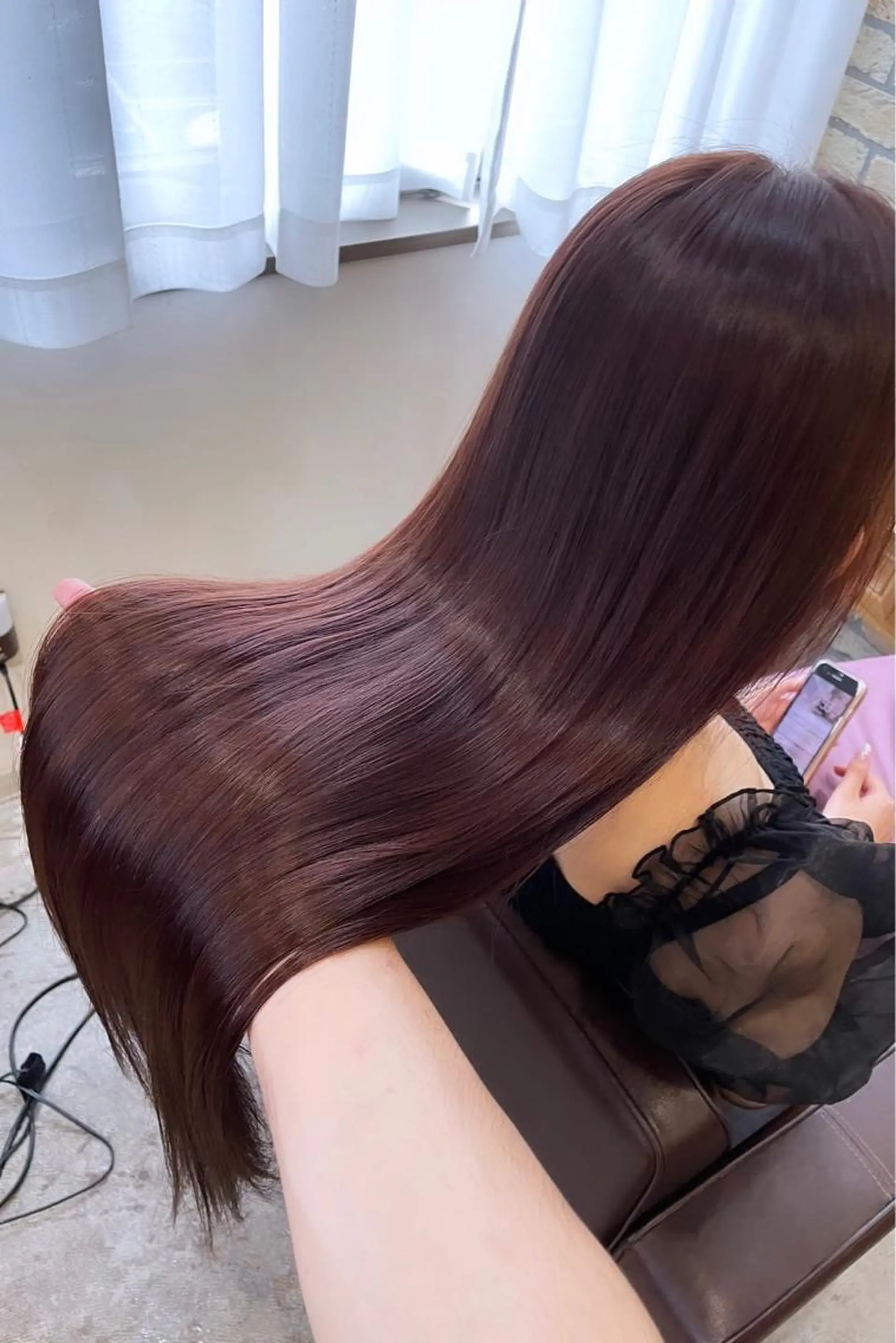 ロング カラー 縮毛矯正×韓国ヘア 🇰🇷小笠原のヘアスタイル