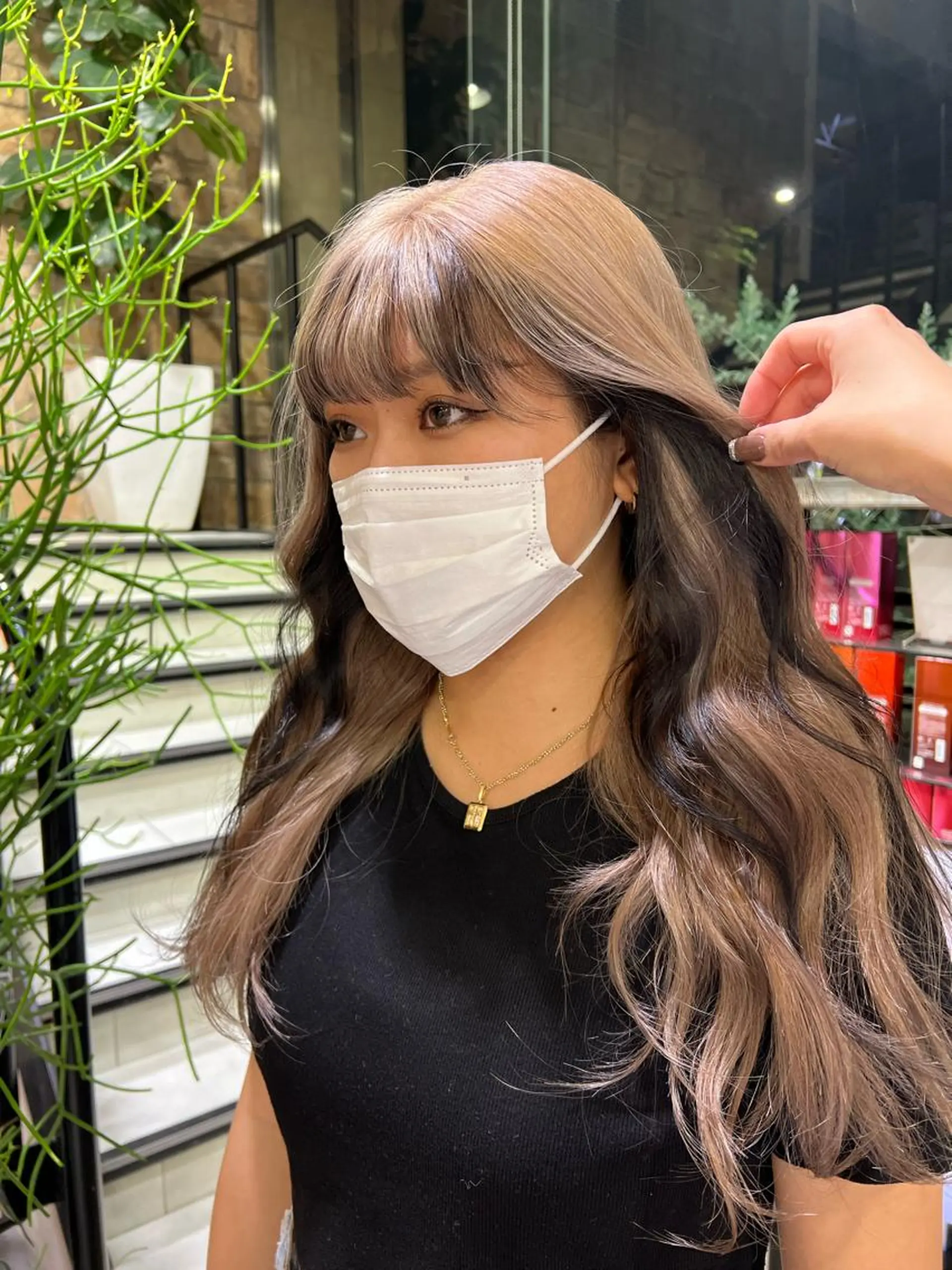 ロング 韓国ネイル🤎 ワンホン🩷くれはのネイルデザイン