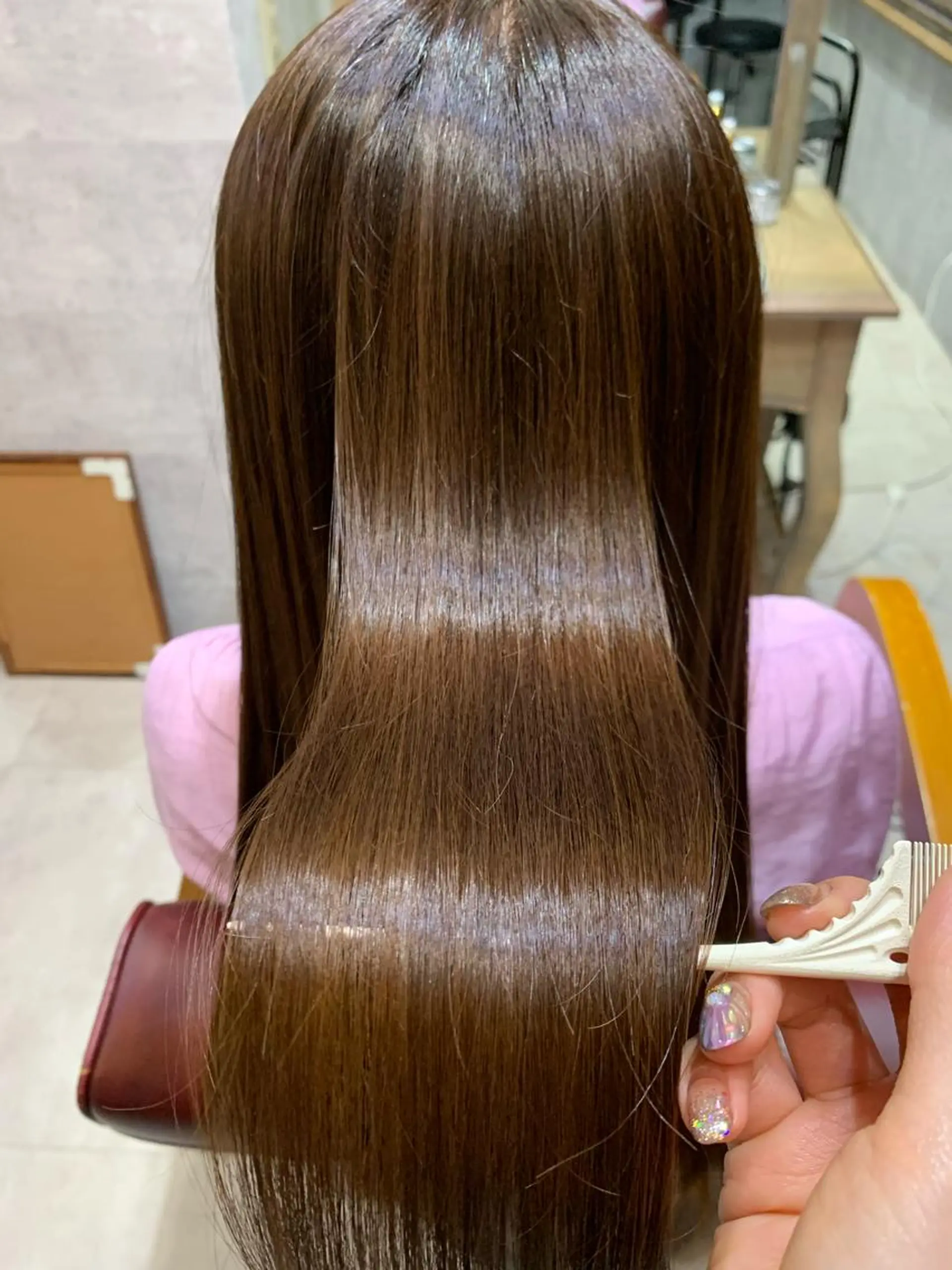 ロング トリートメント ツヤカラー🤍 ARISAのヘアスタイル