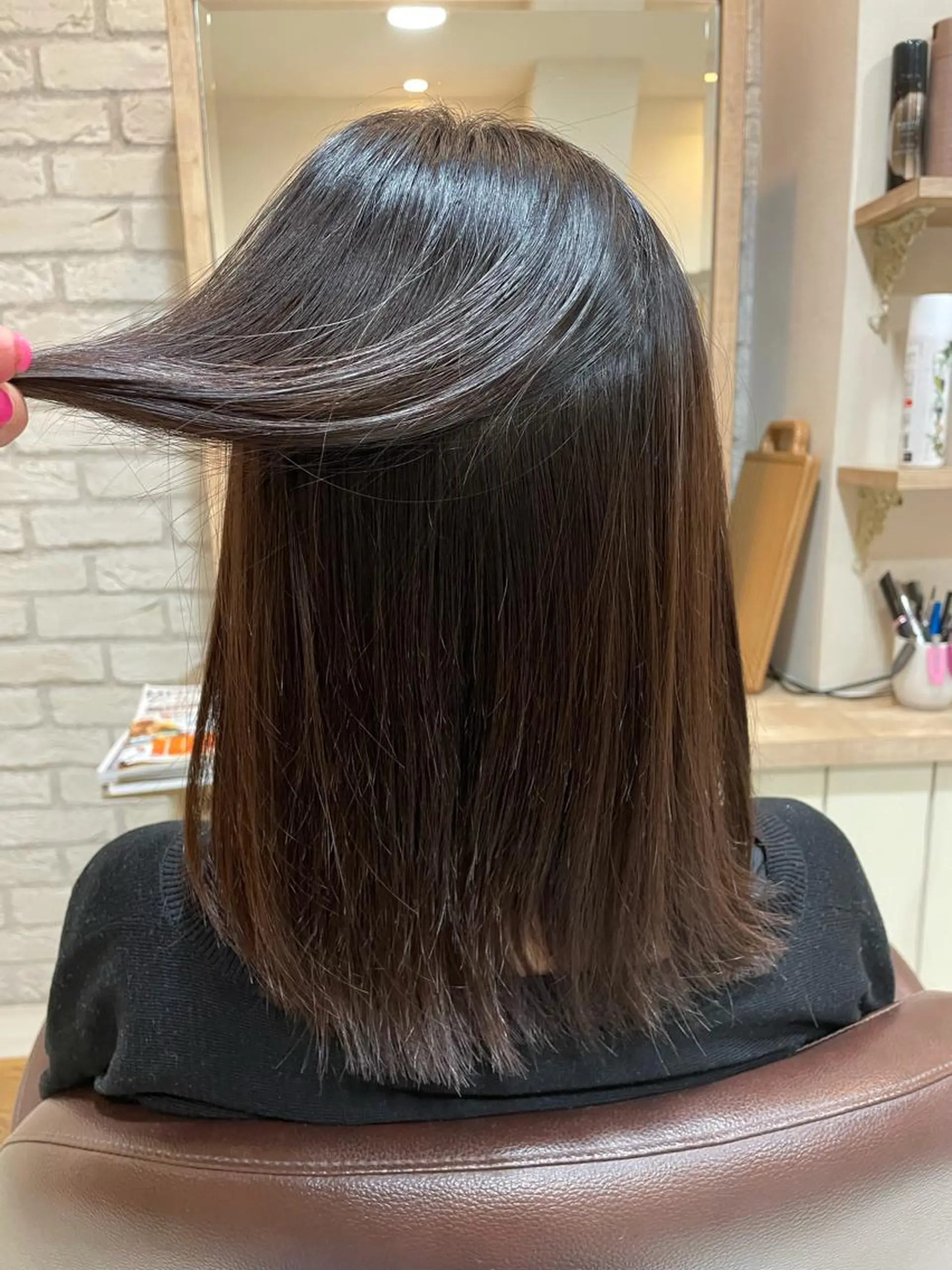セミロング 髪質改善 カット 縮毛矯正 トリートメント 銀座🌈ケアカラー/ ヘッドスパ /清水のヘアスタイル