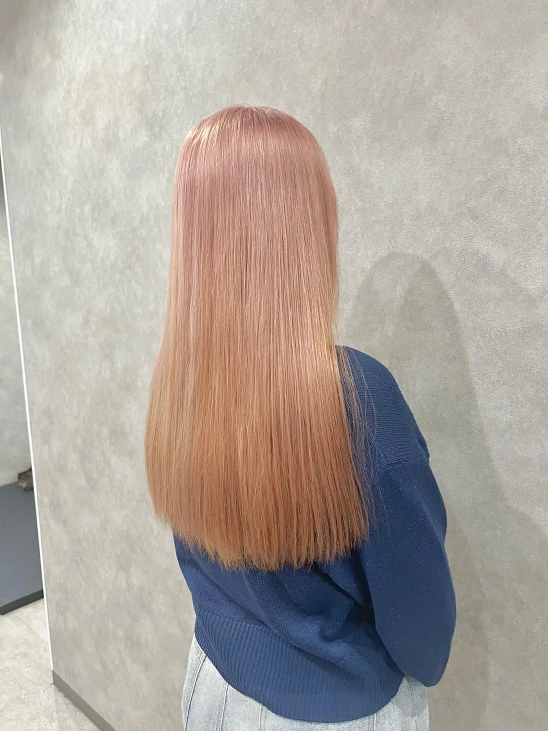 ロング カラー ベージュカラー ピンクカラー ピンクベージュ ヘアカラー FUJINO RYOのヘアスタイル