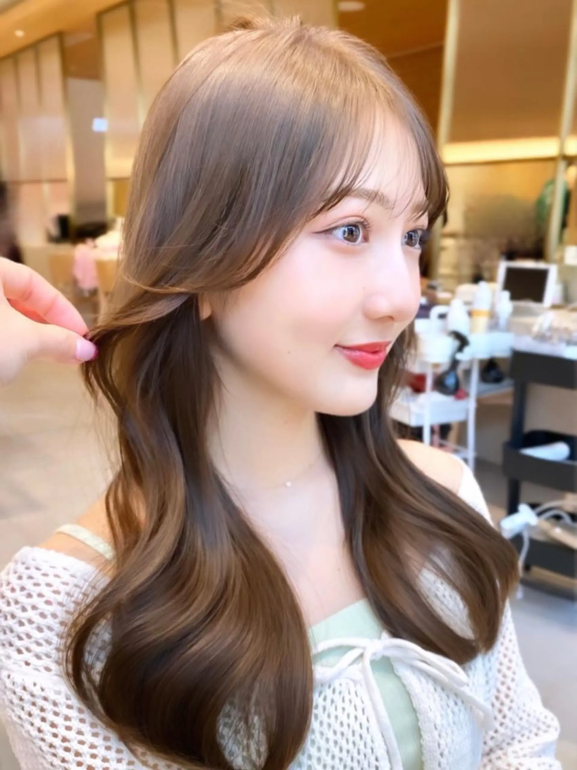 セミロング カット ヘアカラー トリートメント 韓国くびれレイヤー 🇰🇷はづきのヘアスタイル