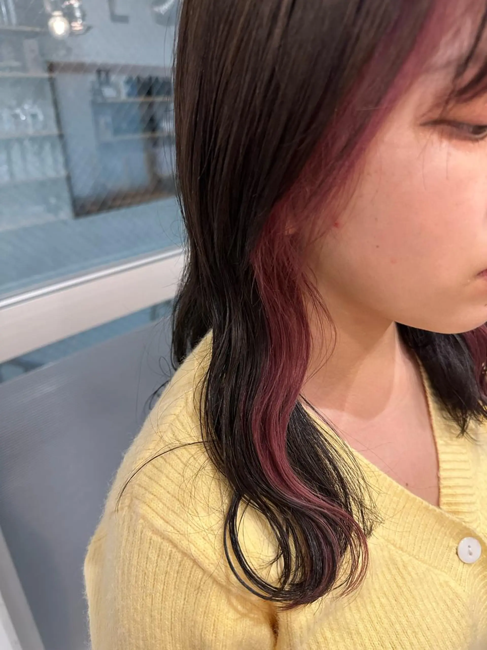 カラー ピンクカラー 松本 莉央のヘアスタイル