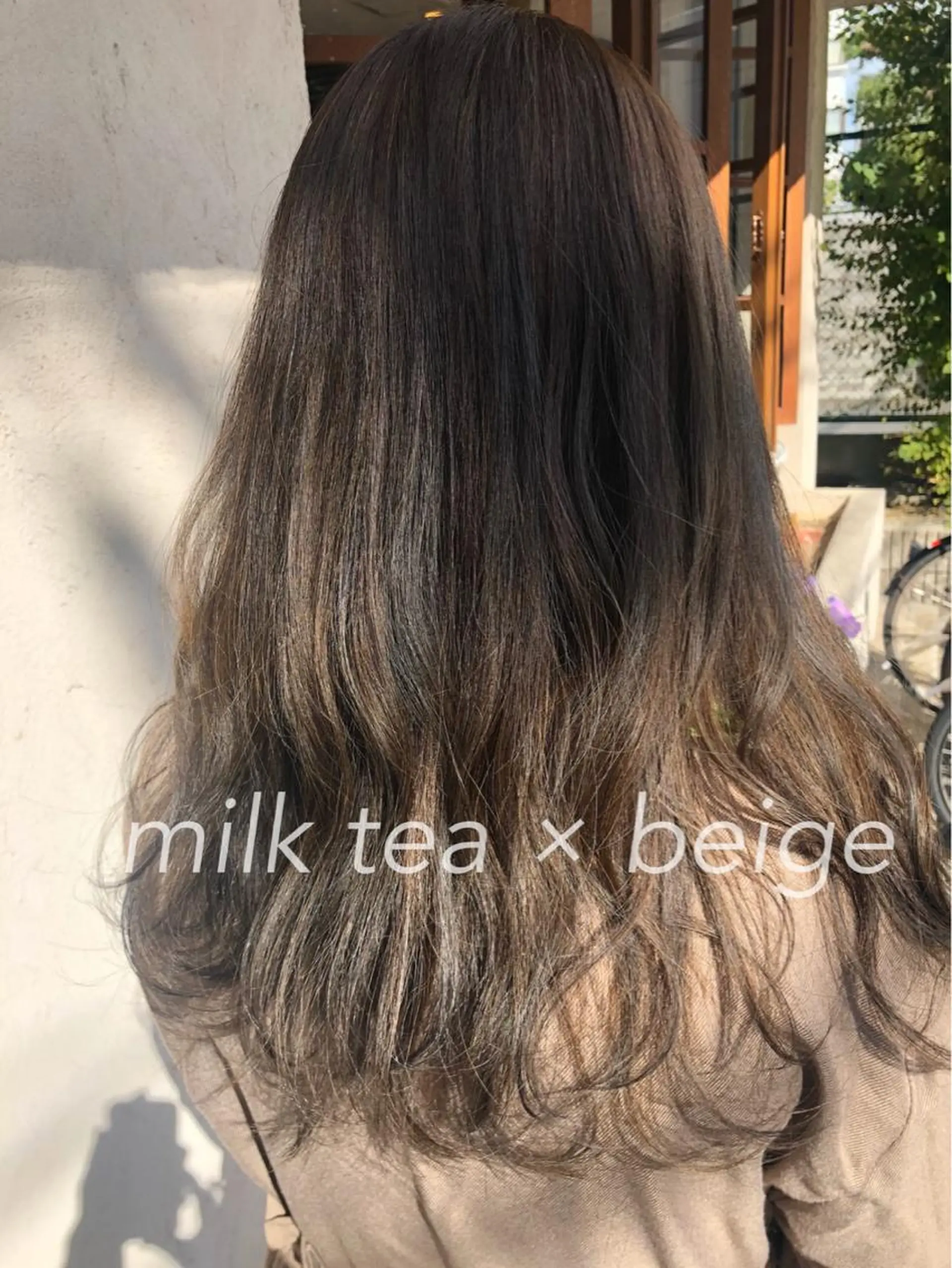 ロング カラー ベージュカラー ミルクティーベージュ カット ヘアカラー トリートメント merc. 福田茜のヘアスタイル