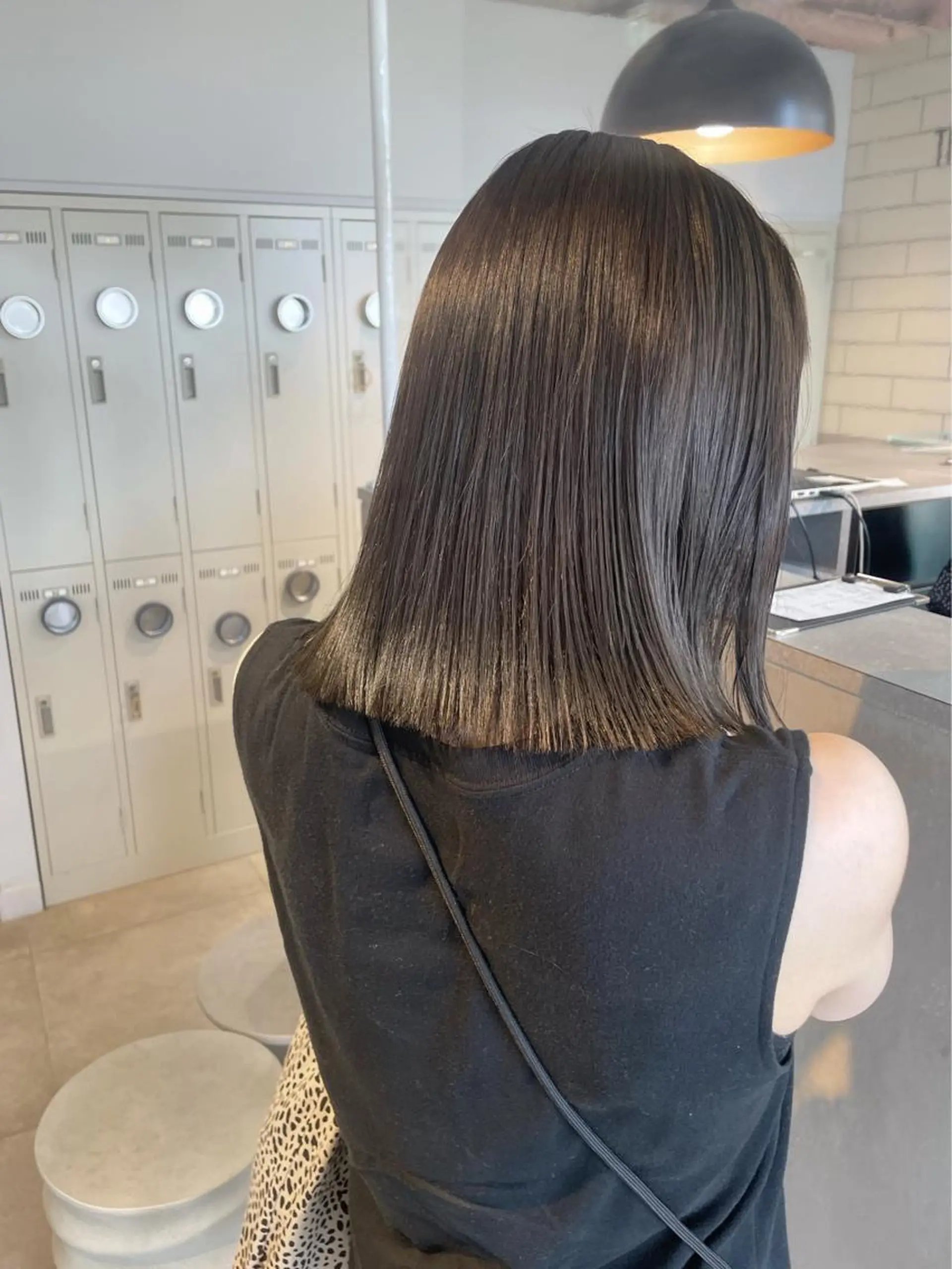 セミロング カラー グレージュ レイヤー/髪質改善カ ラ-🤍津田奈々美‎のヘアスタイル