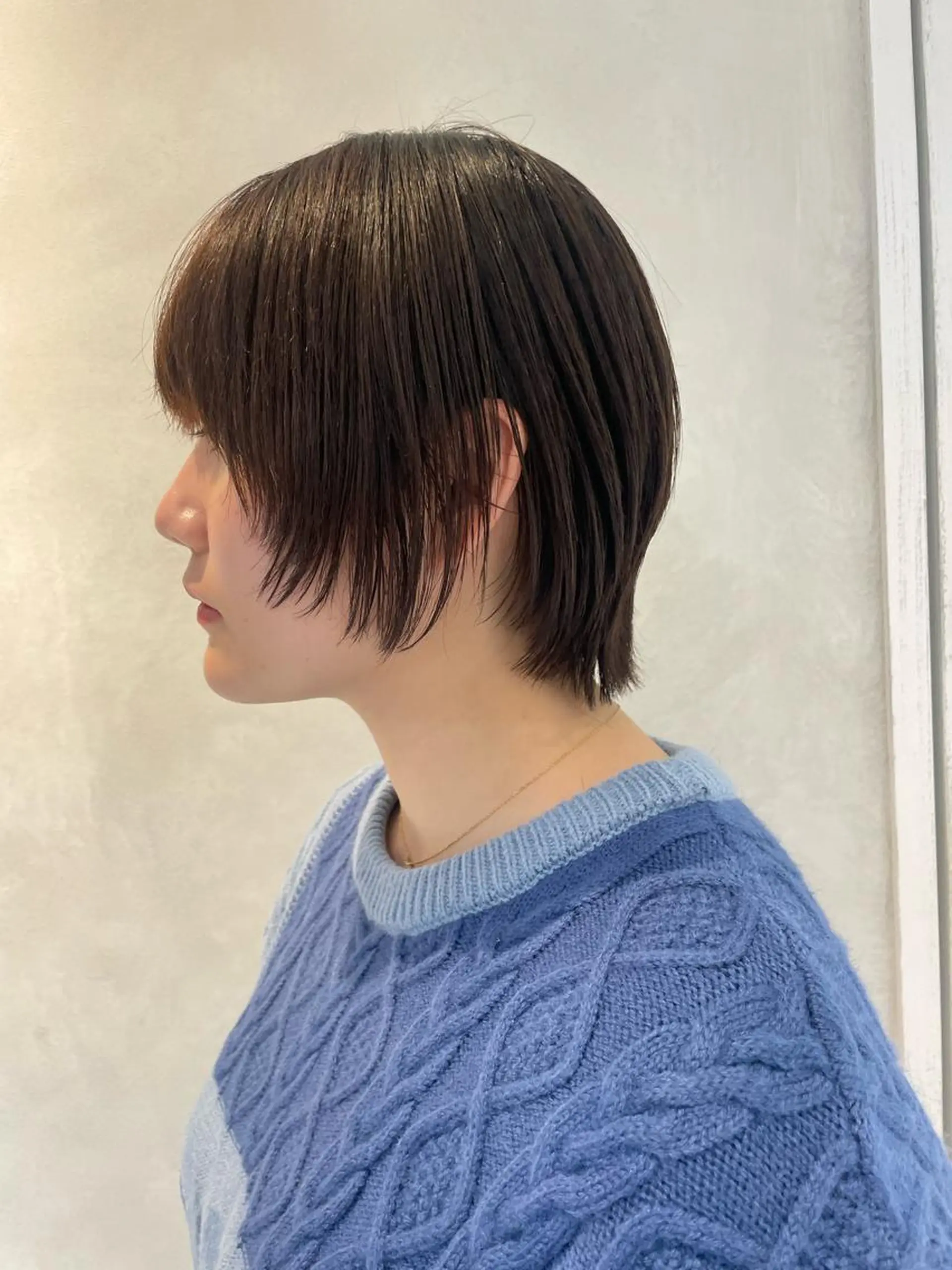 ショート カラー ボブ 顔まわりレイヤー 顔周りカット レイヤーカット ウルフカット 若林 良のヘアスタイル