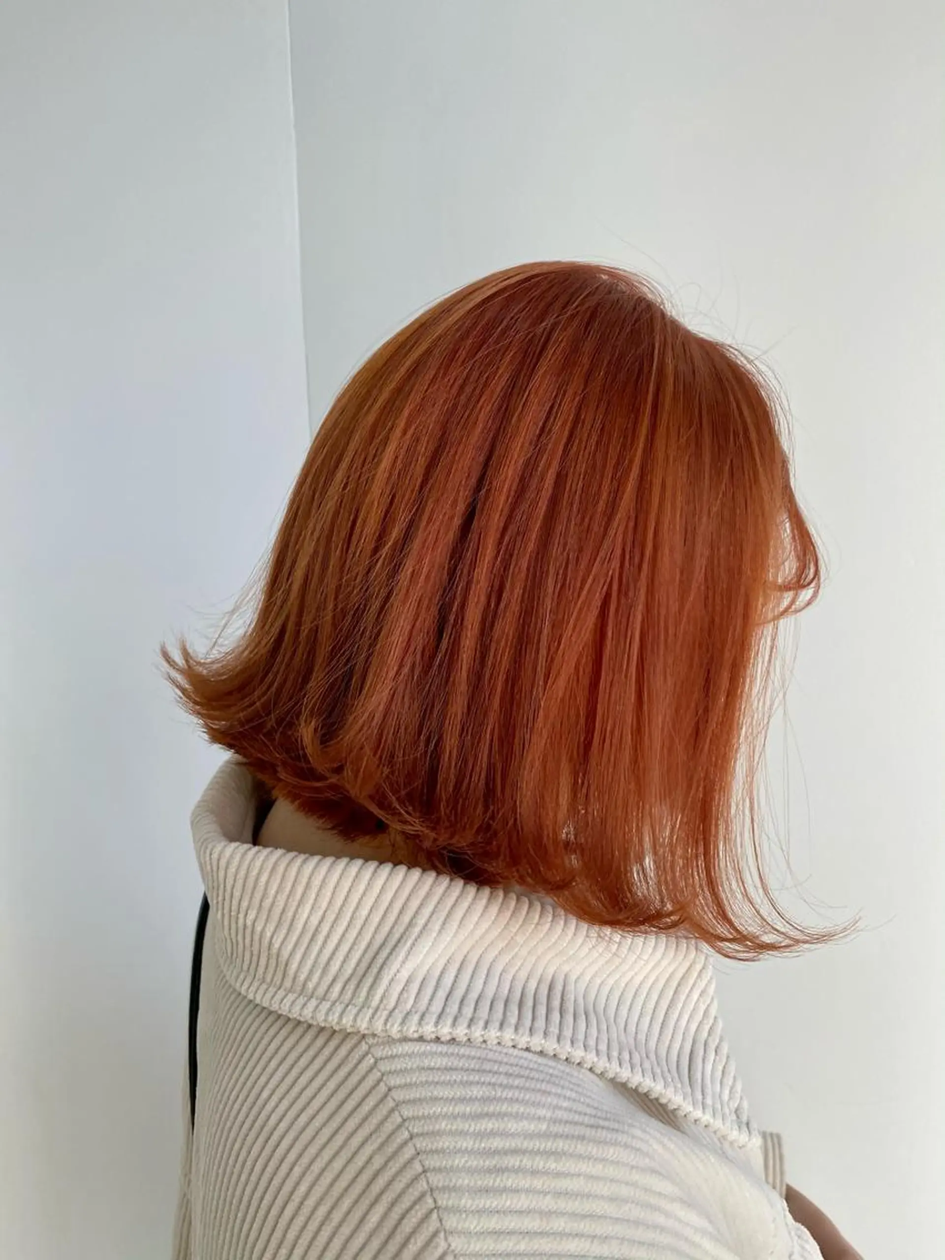 ミディアム カラー ブリーチ オレンジ レッドカラー レイヤー/ハイトーン 🧸SENAのヘアスタイル