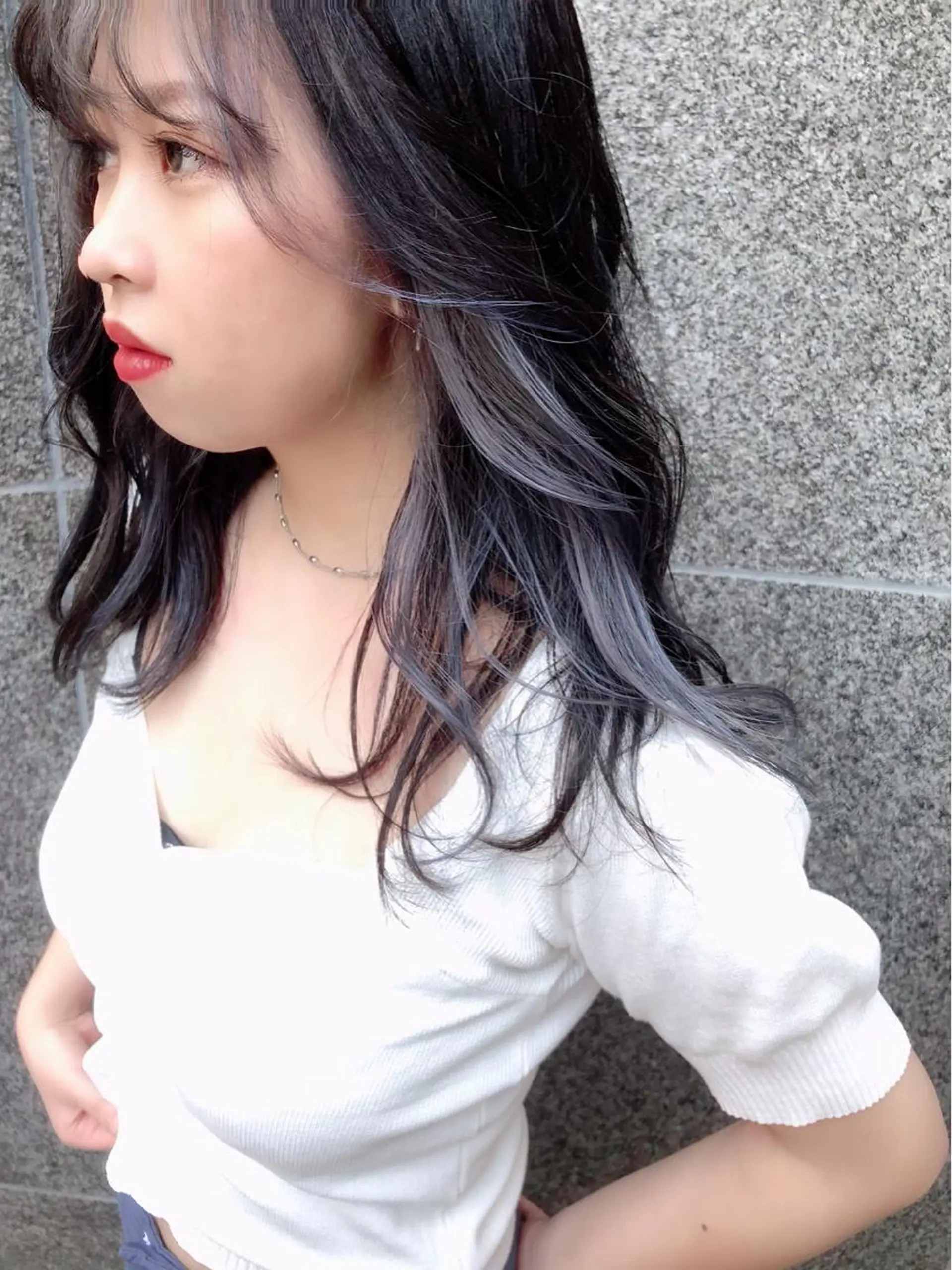 ロング ミストバング ハイライト 韓国 / 中国ヘア 🦋Noniのヘアスタイル