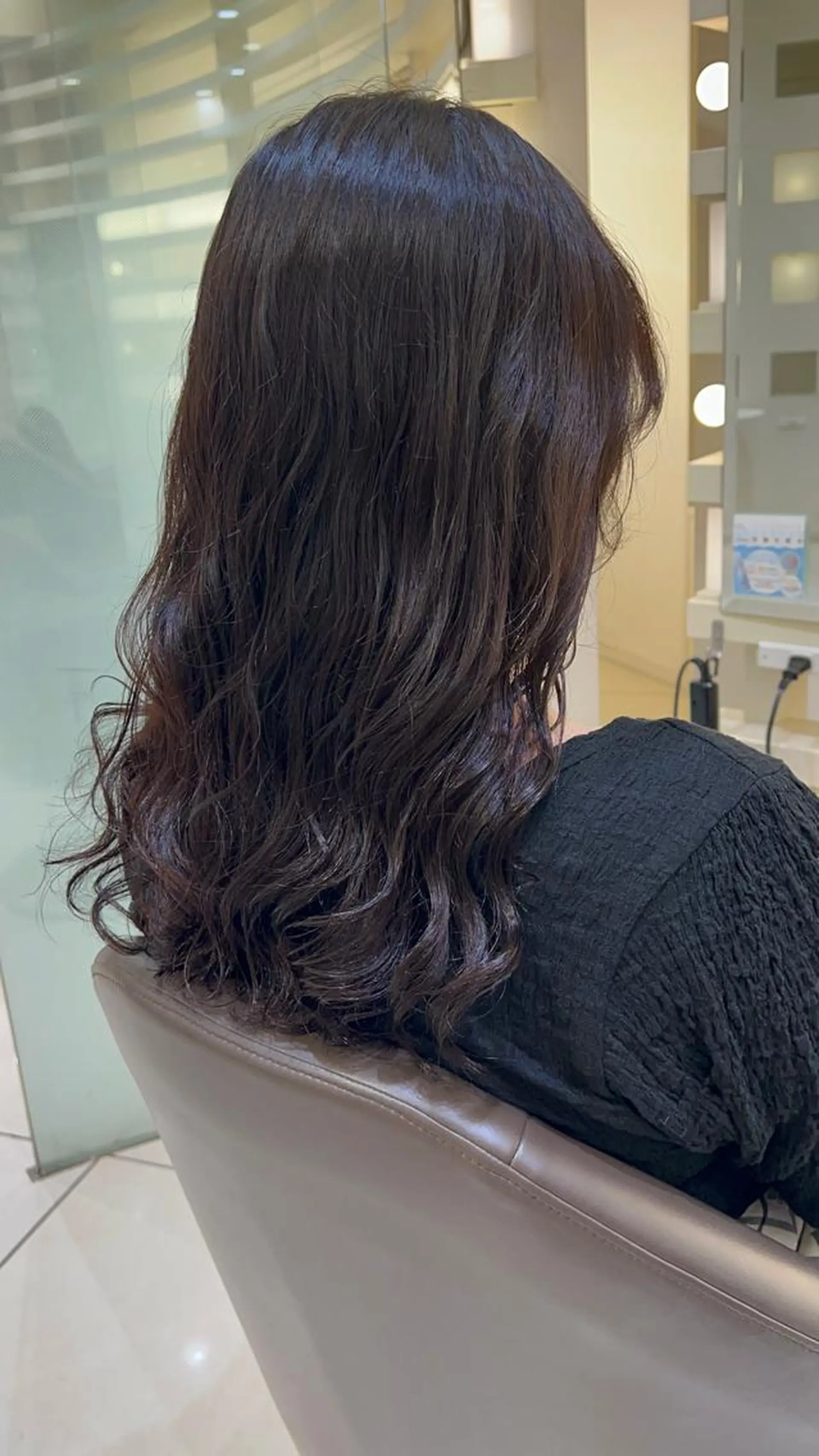 セミロング パーマ カット パーマ 顔まわりカット🥀 原ちひろのヘアスタイル
