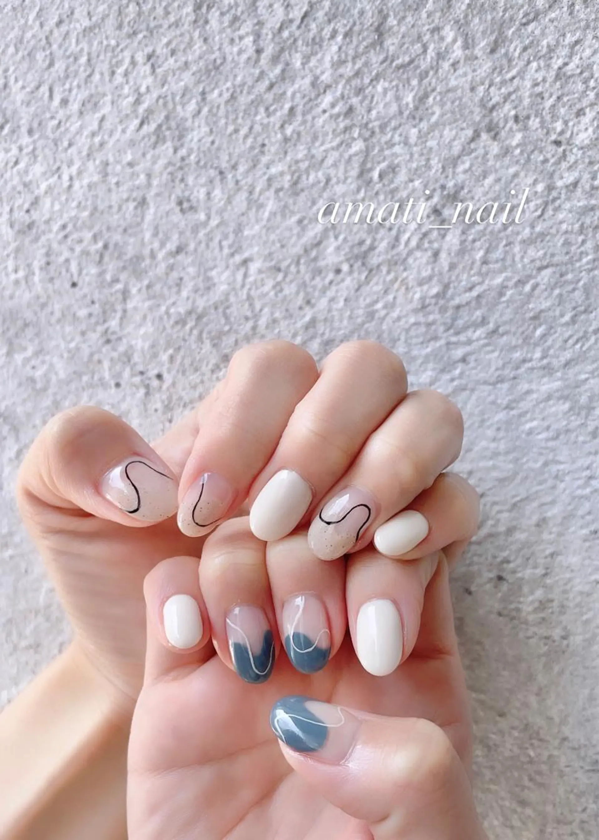 ネイル クリアネイル フットネイル ジェルネイル グラデーション マグネットネイル ハンドネイル amati_nail TAKAKOのネイルデザイン