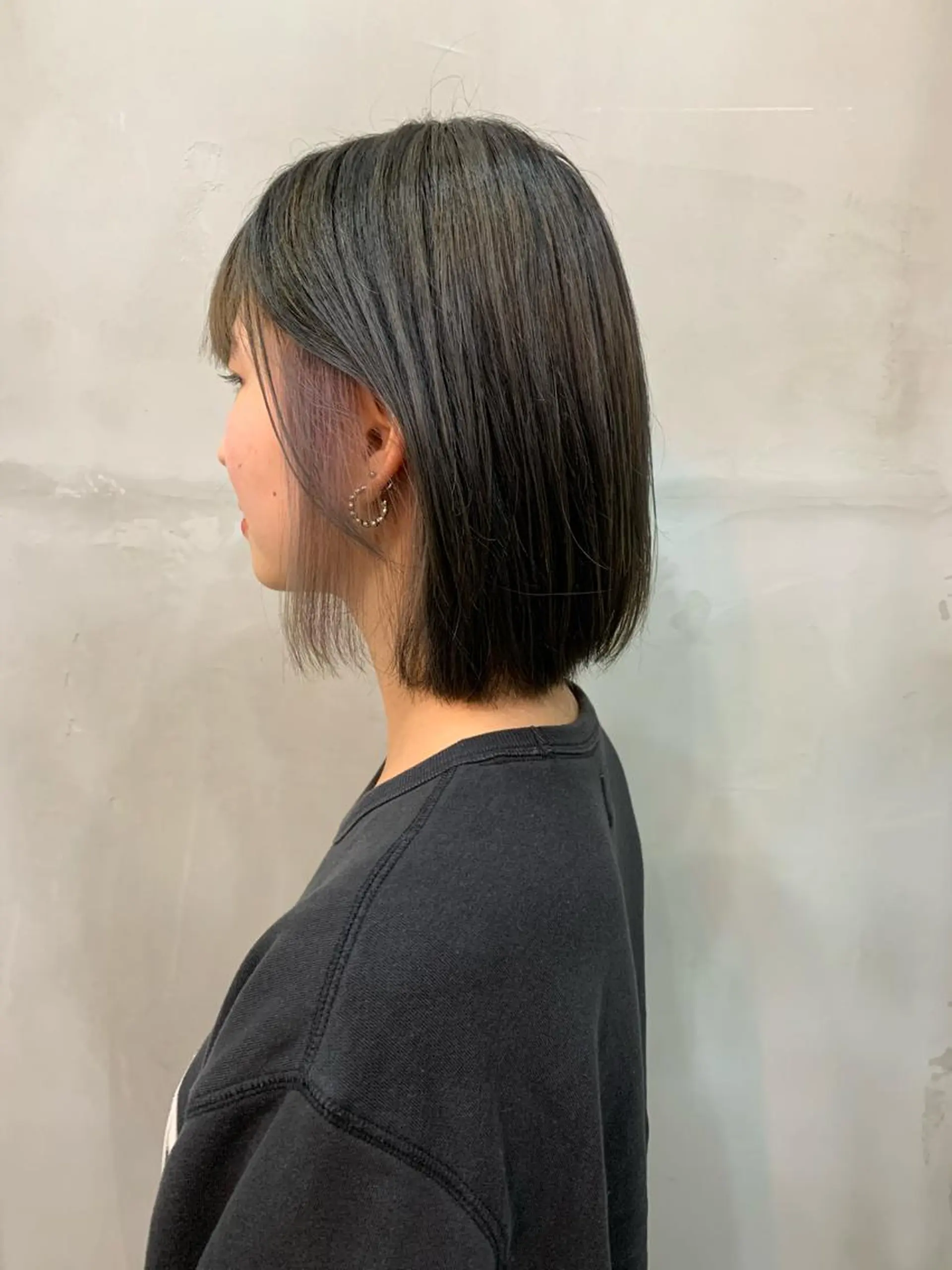 ショート カラー アッシュ バレイヤージュ ベージュカラー ブロンド ブルーカラー カット ヘアカラー Nishida Ryomaのヘアスタイル