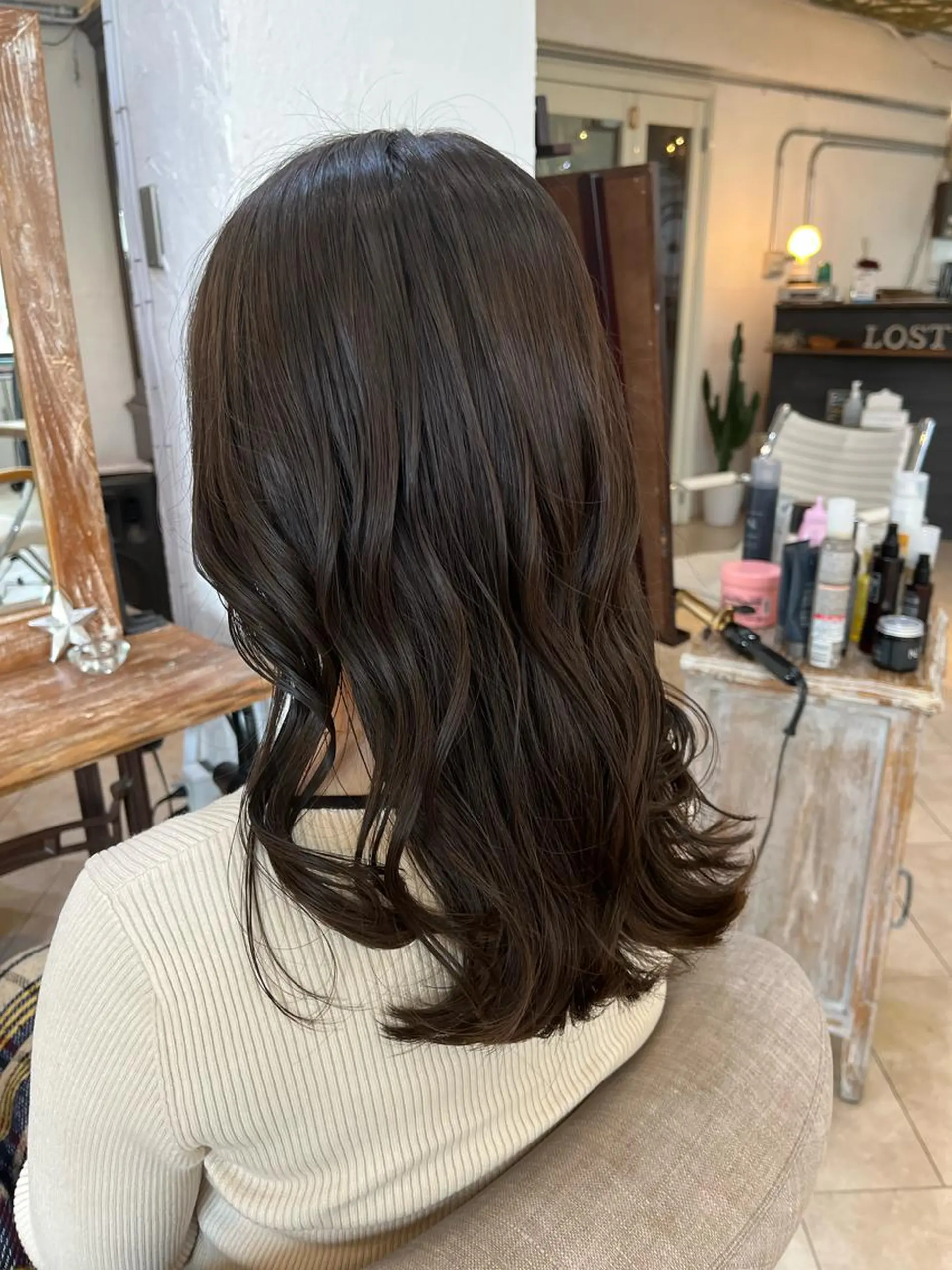 セミロング カラー グレージュ 💛ハイトーン💛 りむのヘアスタイル