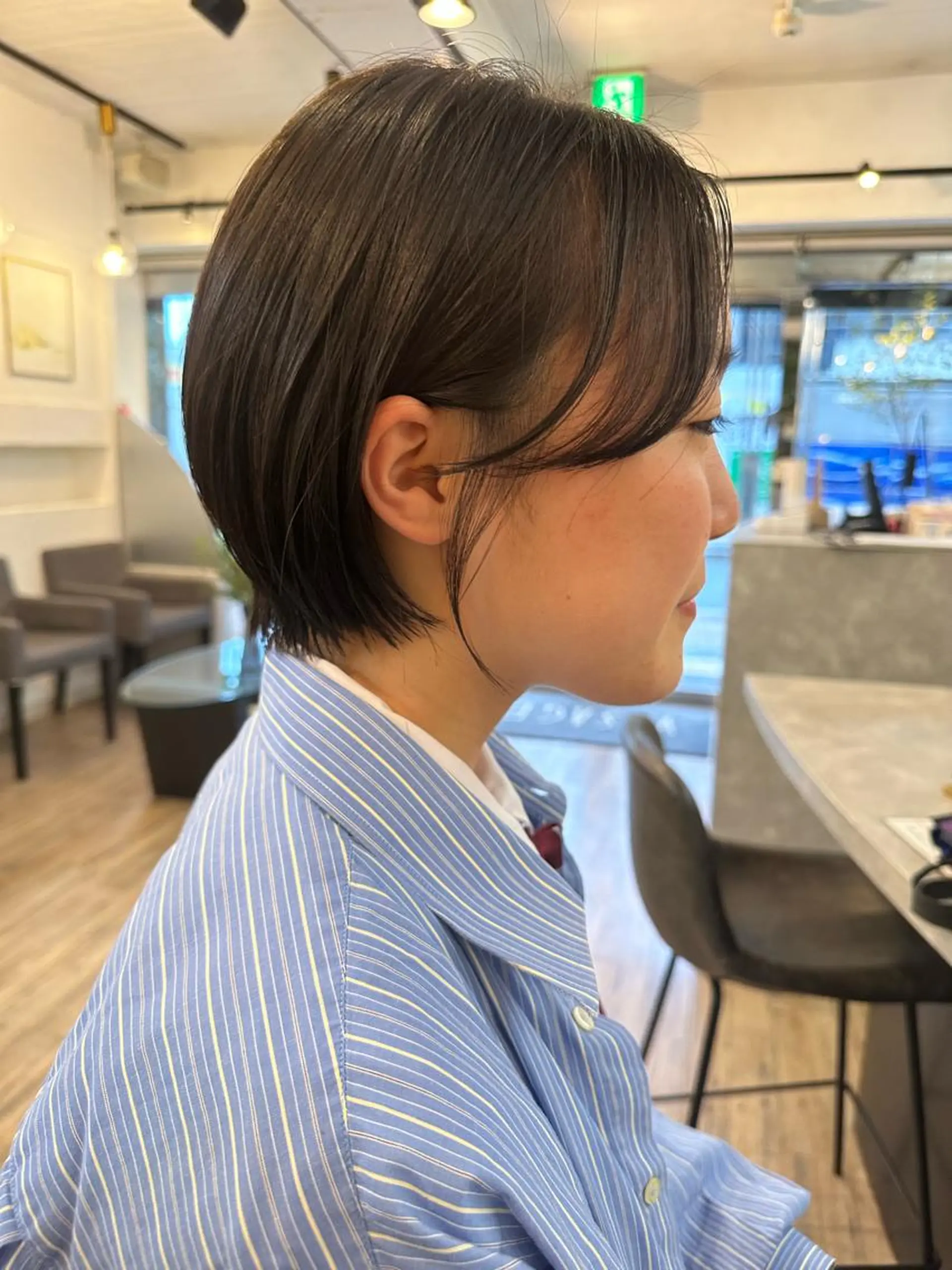 ショート ボブ 顔周りカット 似合わせカット ショートヘア カット トリートメント sato ayaka ｜透明感カラー🫧のヘアスタイル