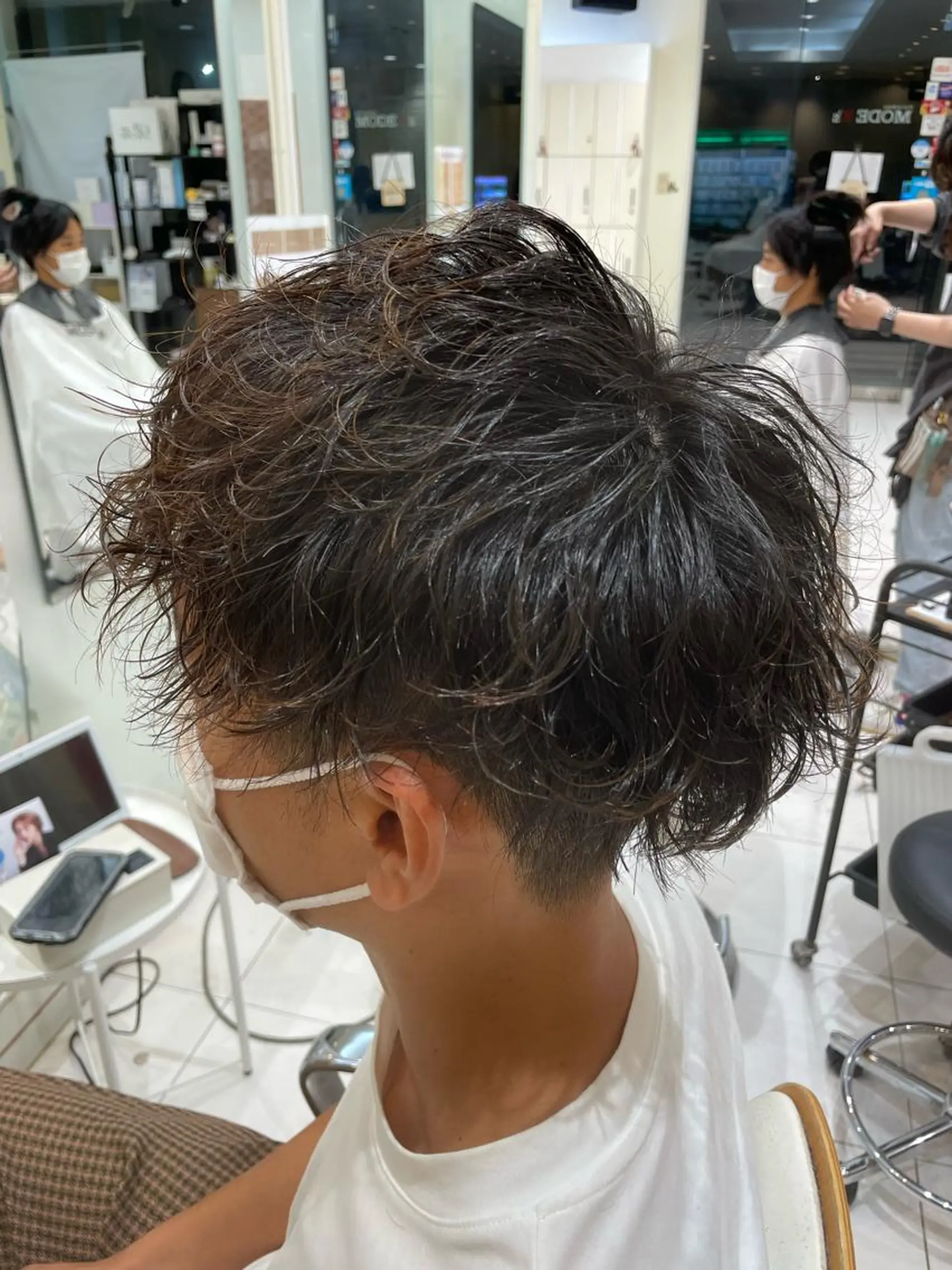 パーマ メンズ 松尾 空唯希のヘアスタイル