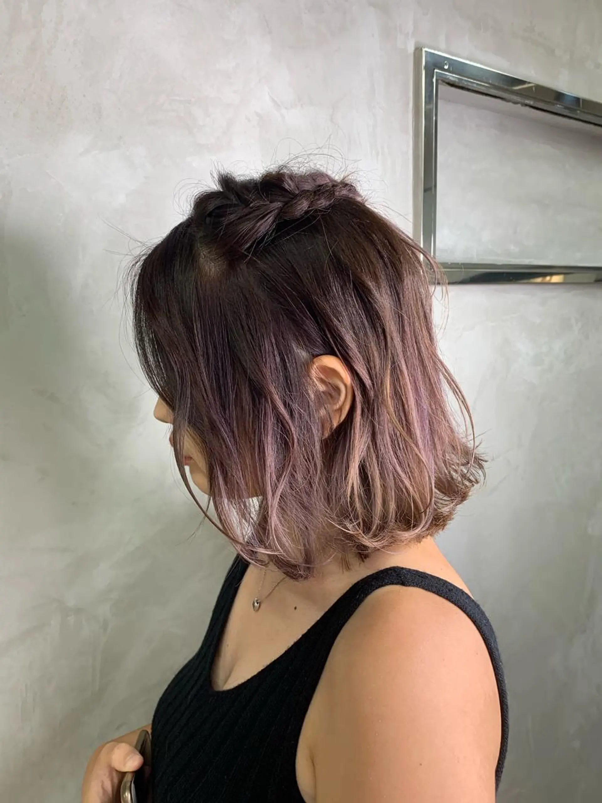 ミディアム レイヤーカット Selene hair OSAKAのヘアスタイル