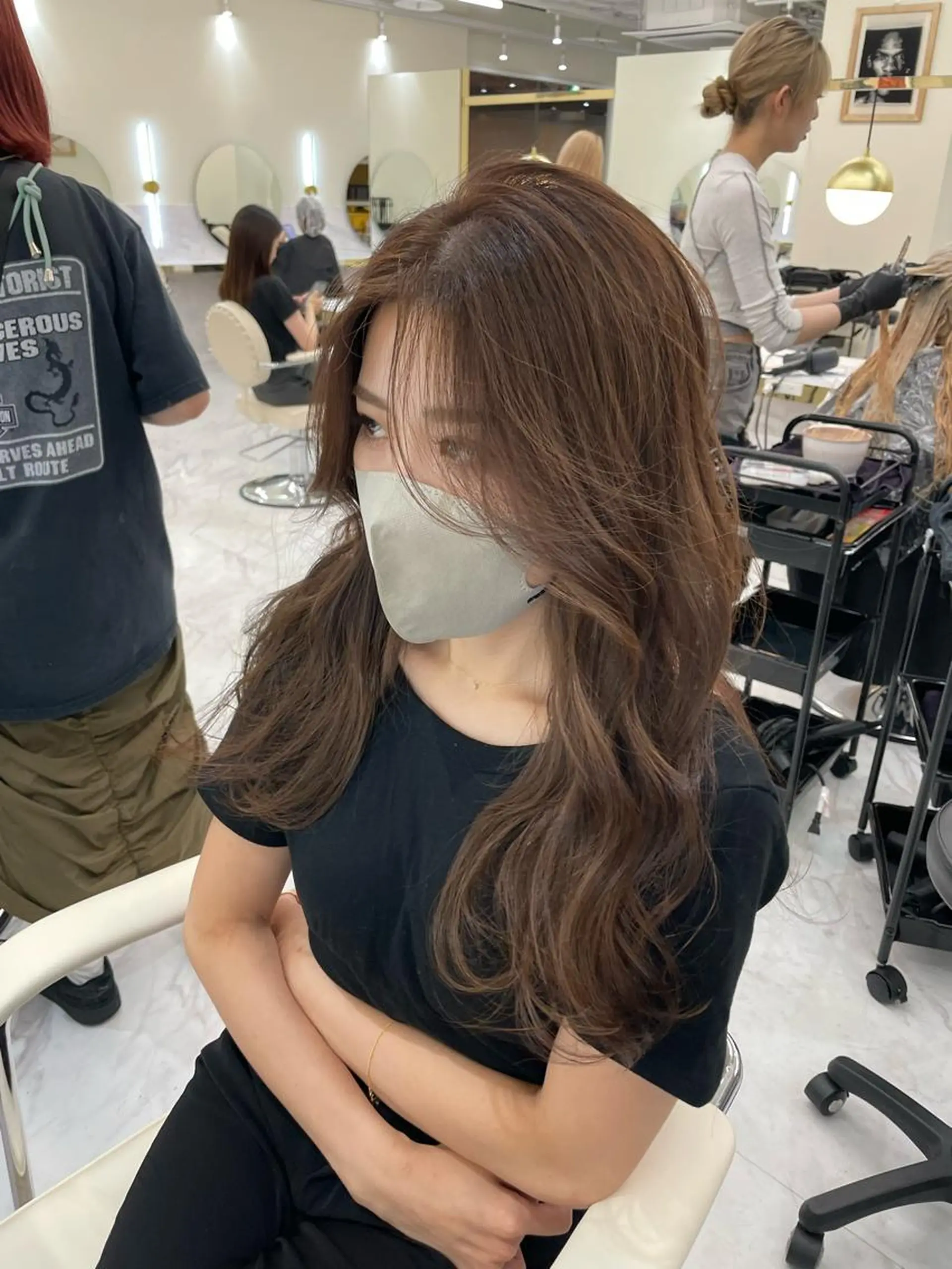 ロング カラー ヘアアレンジ ベージュカラー ブリーチ ブリーチなしカラー カット ヘアカラー トリートメント 髪質改善支持率 NO.1🌹松野力也のヘアスタイル