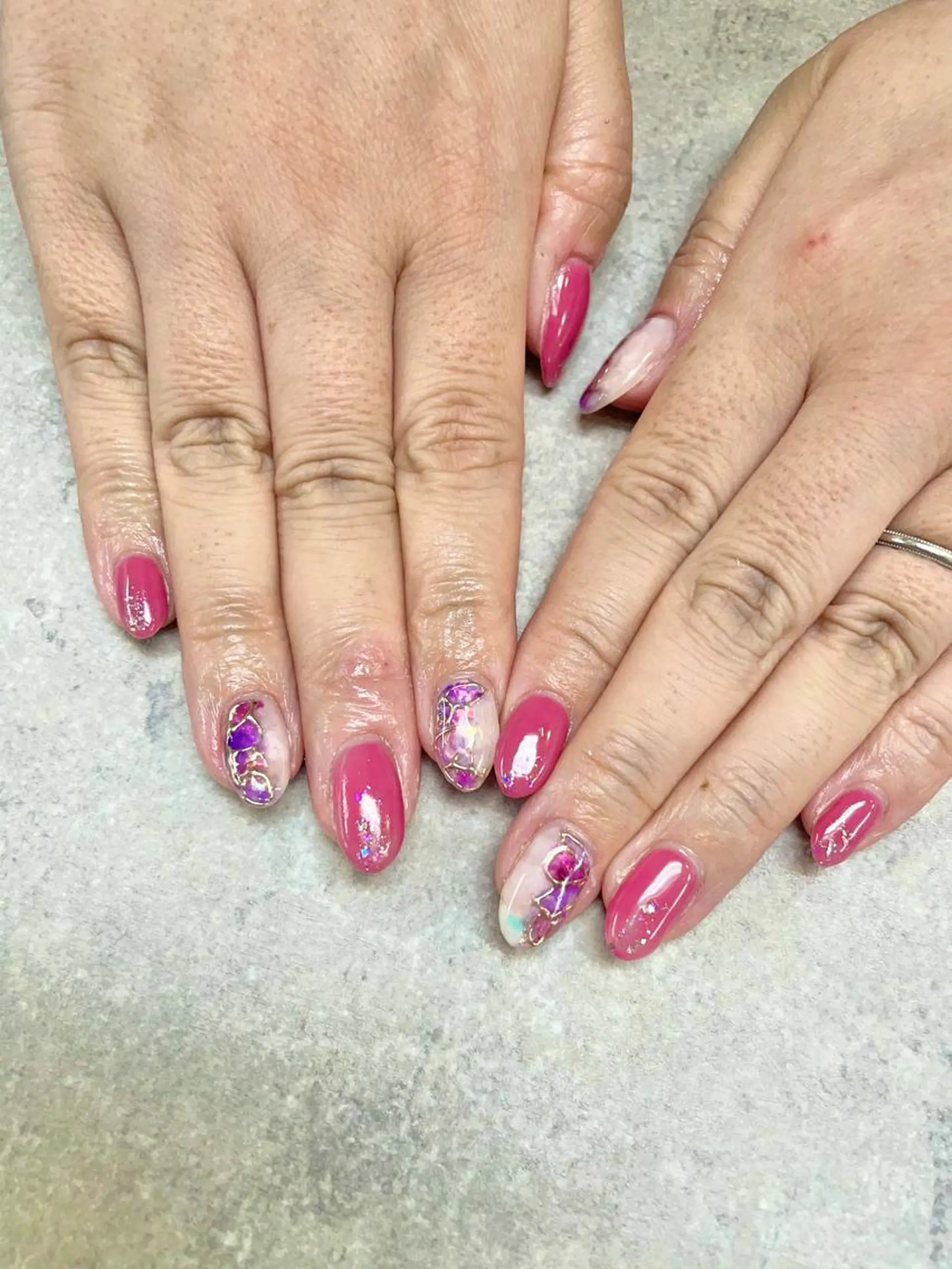ネイル イースター フットネイル フレンチネイル ジェルネイル ガラスフレンチ ハンドネイル .N YUKIのネイルデザイン