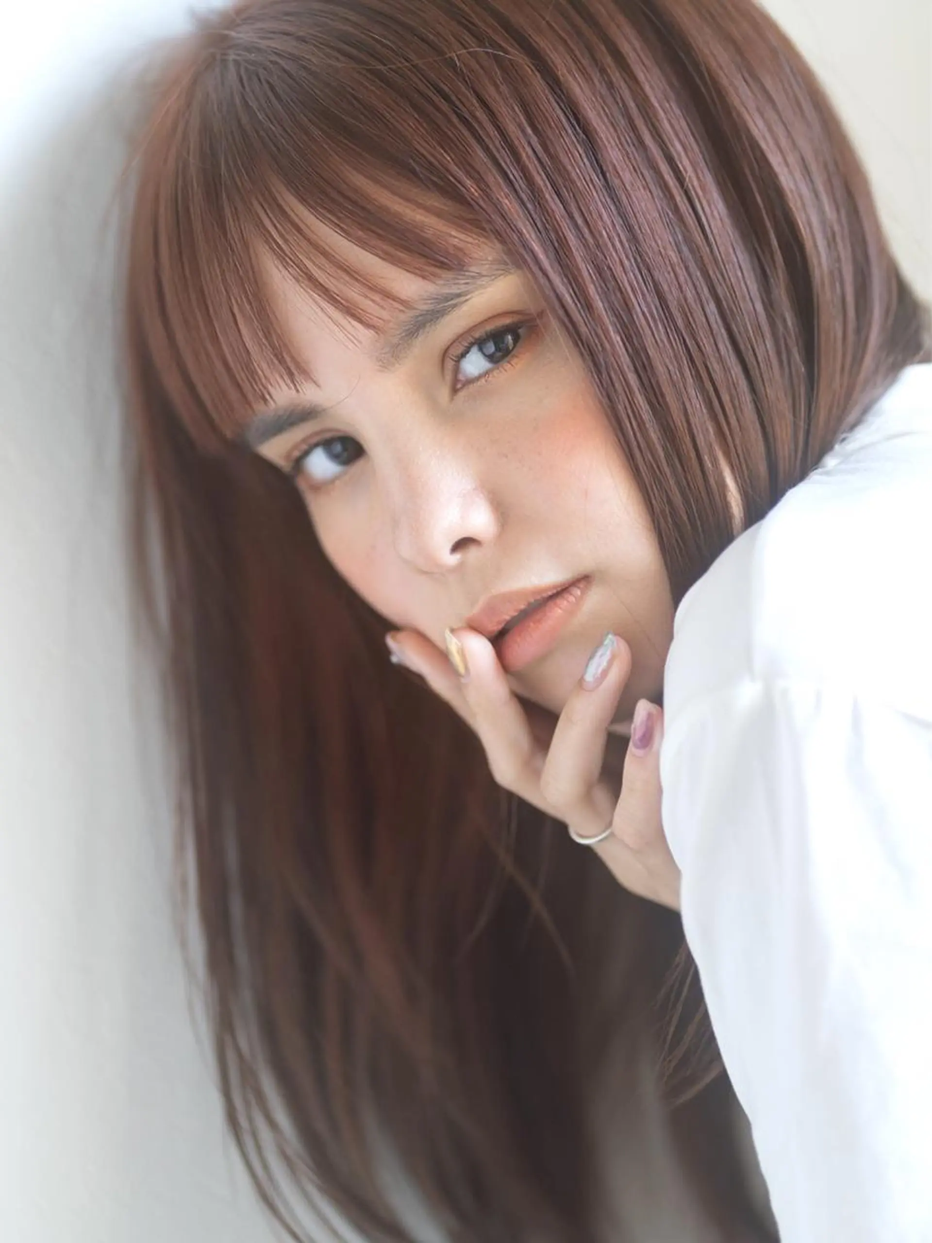 ミディアム 🎀ハイトーン/レイ ヤー/Reina🎀のヘアスタイル