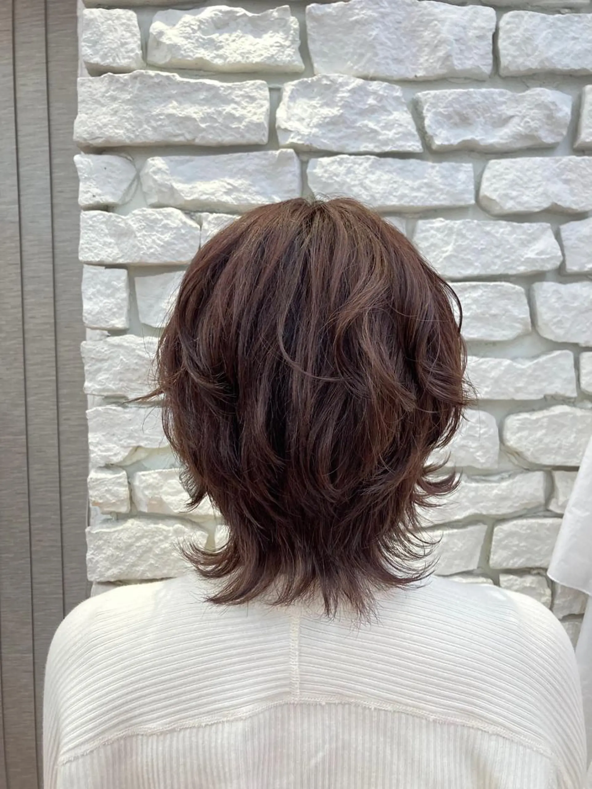 ショート カラー パーマ ヘアアレンジ Agu hair mieux宮崎大塚店所属・デザインカラー✨ 日高桃佳のヘアスタイル