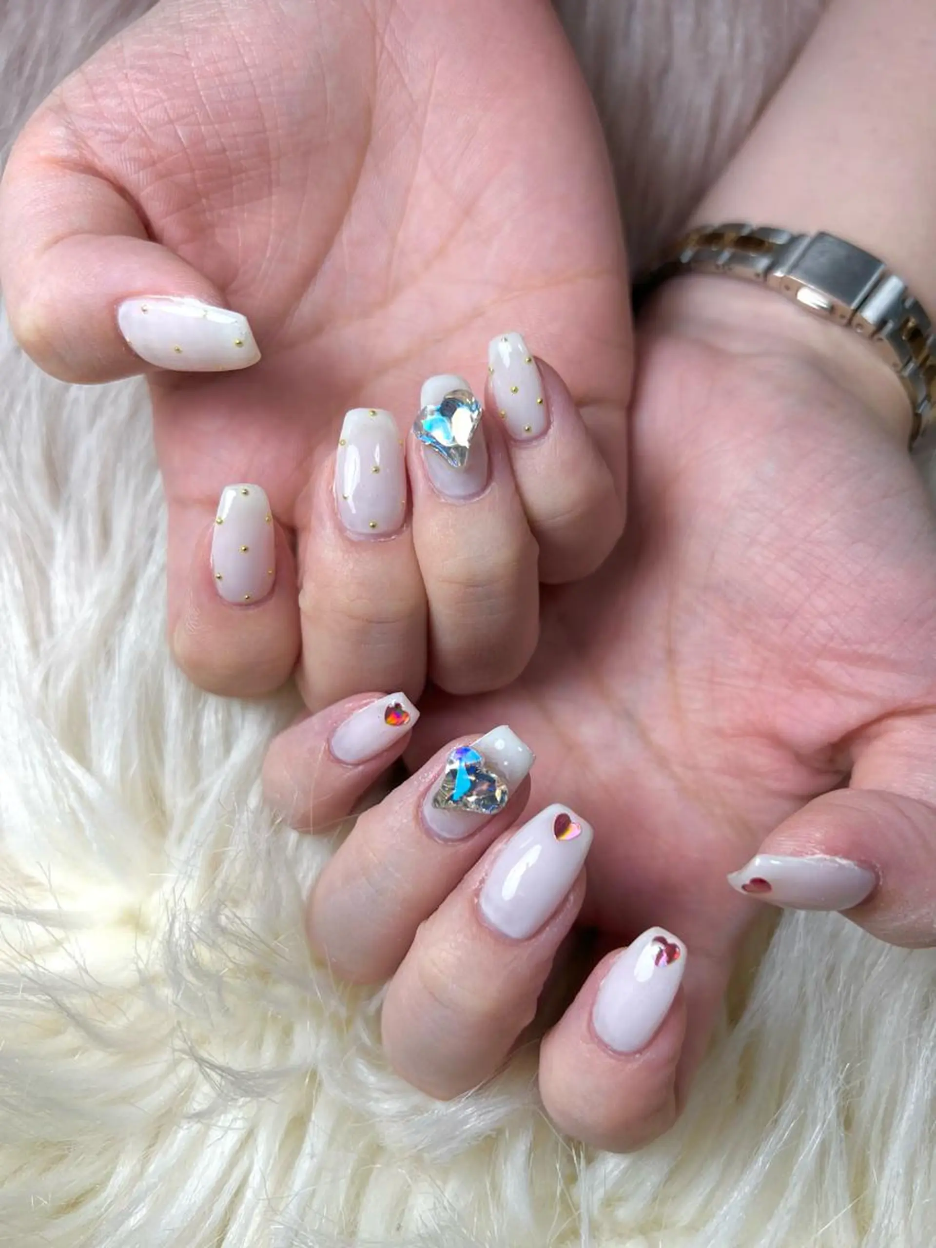 ネイル ジェルネイル ハート 持ち込み ワンカラーネイル パラジェル flowers nailのネイルデザイン