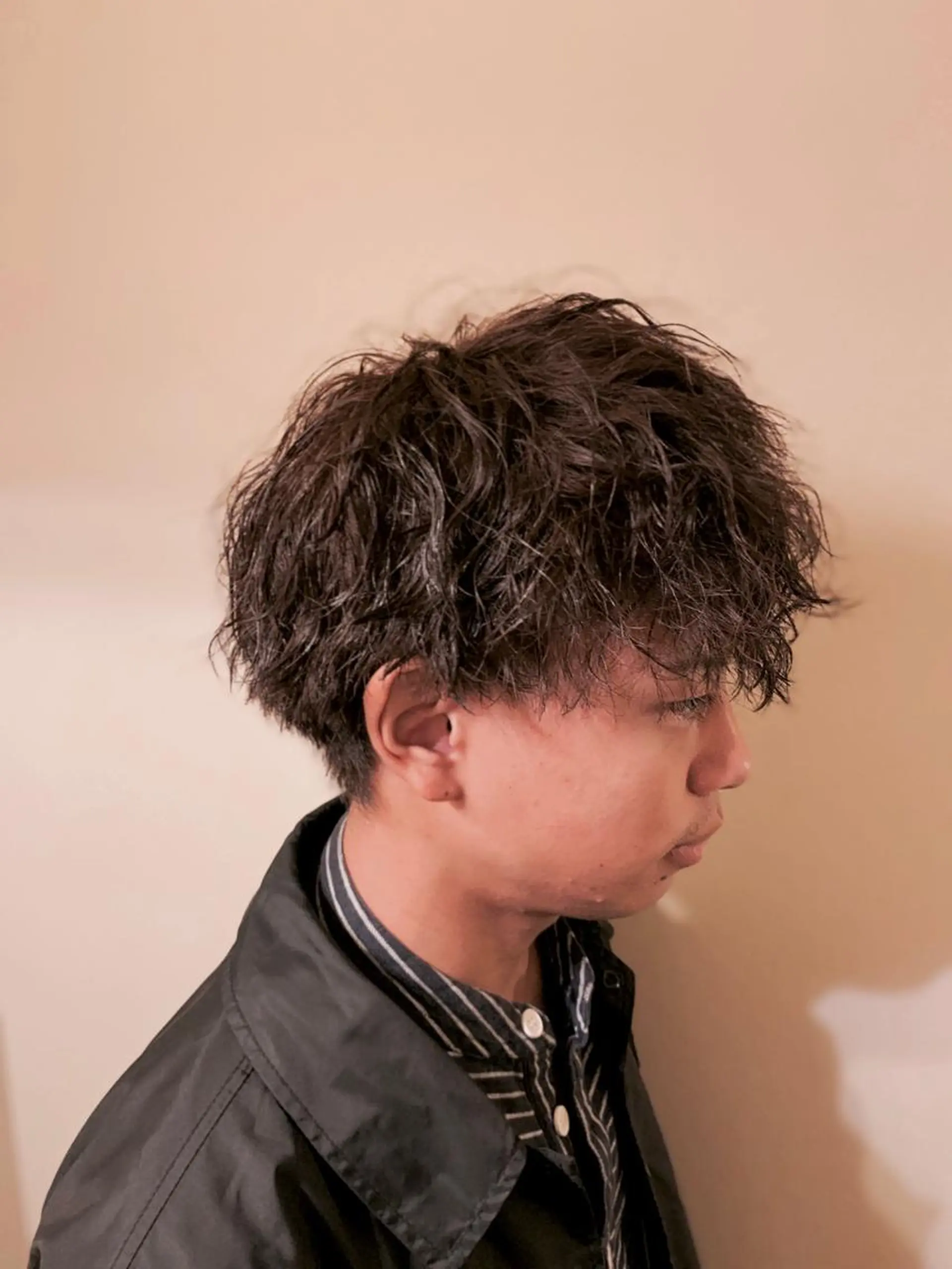 ミディアム パーマ メンズ HIROGINZA ヒロ銀座 青山所属・マツオ リュウホウ🐉のヘアスタイル