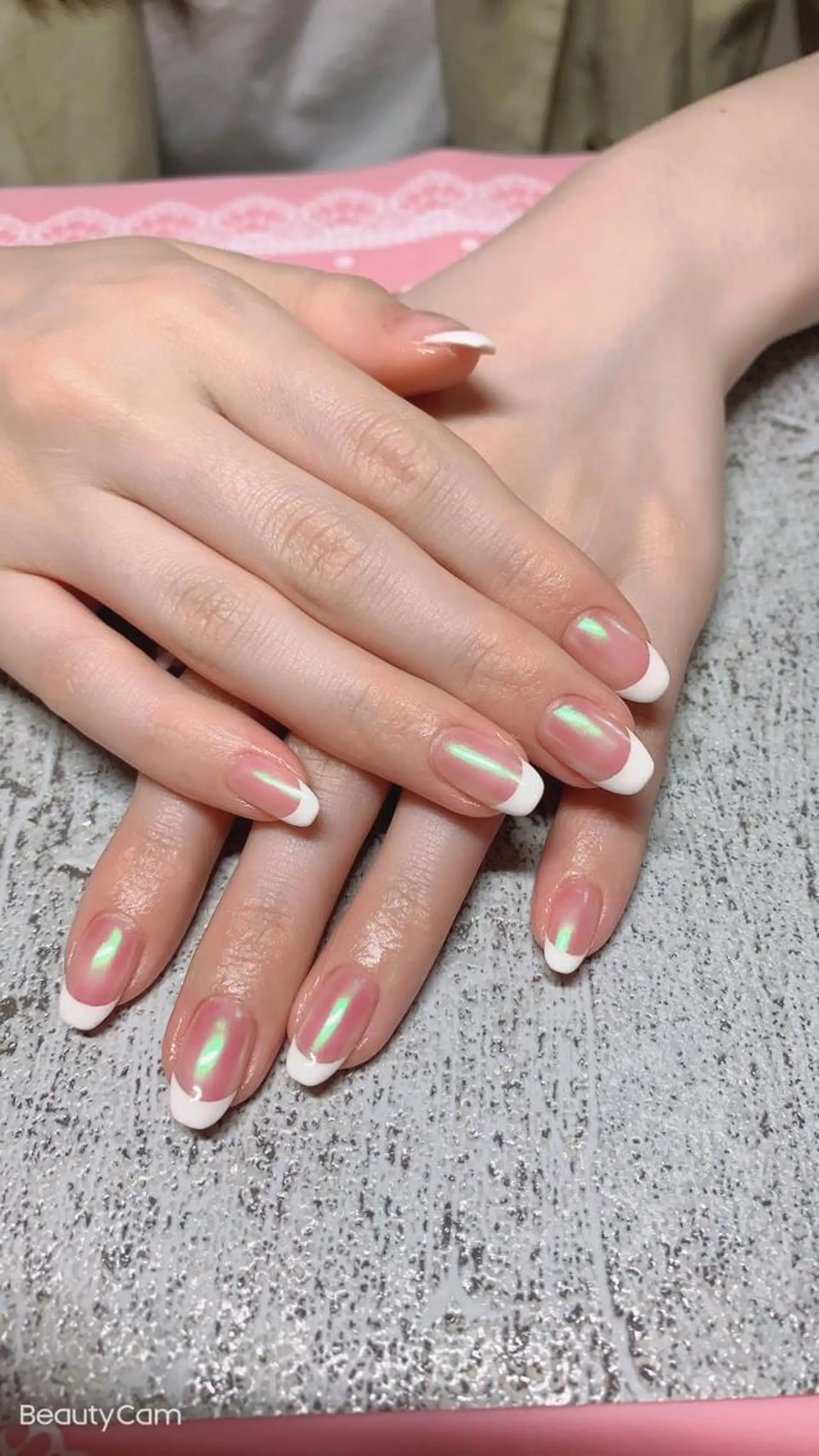 ネイル フレンチネイル ミラーネイル Fairyフェアリーネイルサロン所属・Fairy フェアリーネイルのネイルデザイン