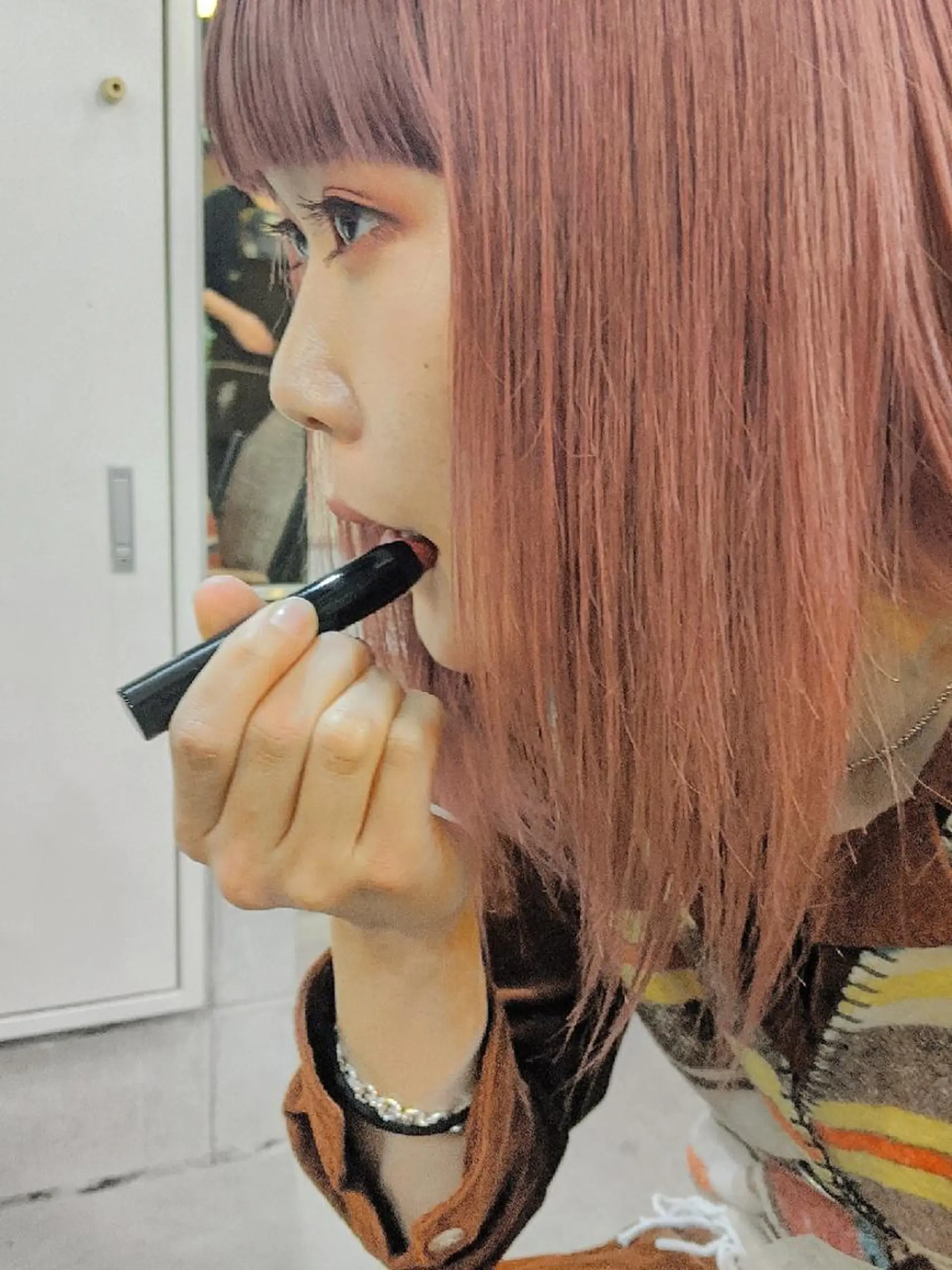 ミディアム カラー ヘアアレンジ カット ヘアカラー トリートメント 南堀江 möwen ( メーヴェ )所属・mowen RUIのヘアスタイル