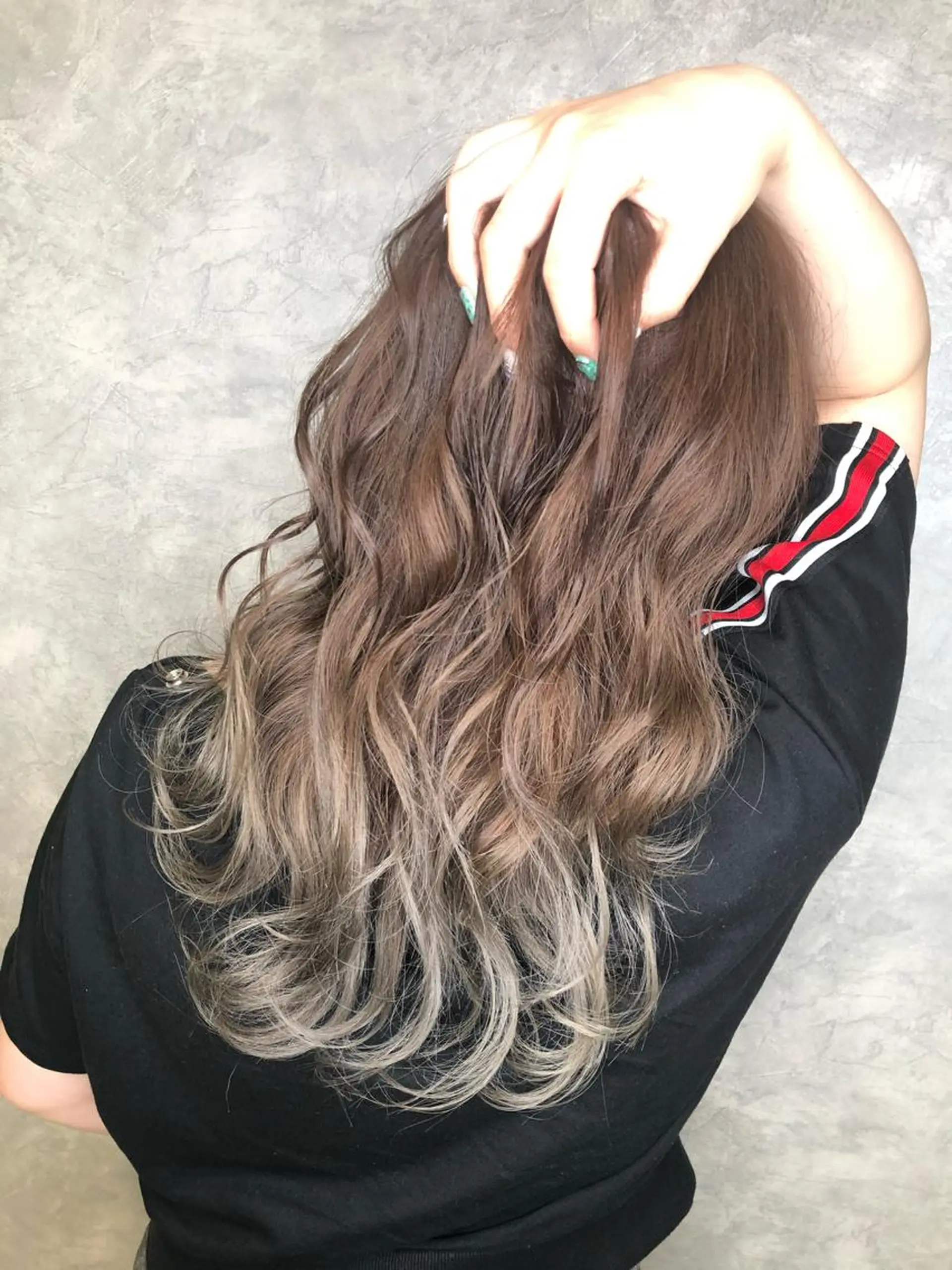 ロング カラー ヘアアレンジ ブラウンカラー グレージュ ナチュラルブラウン ヘアカラー 渡辺　亮/ ハイライト/髪質改善のヘアスタイル