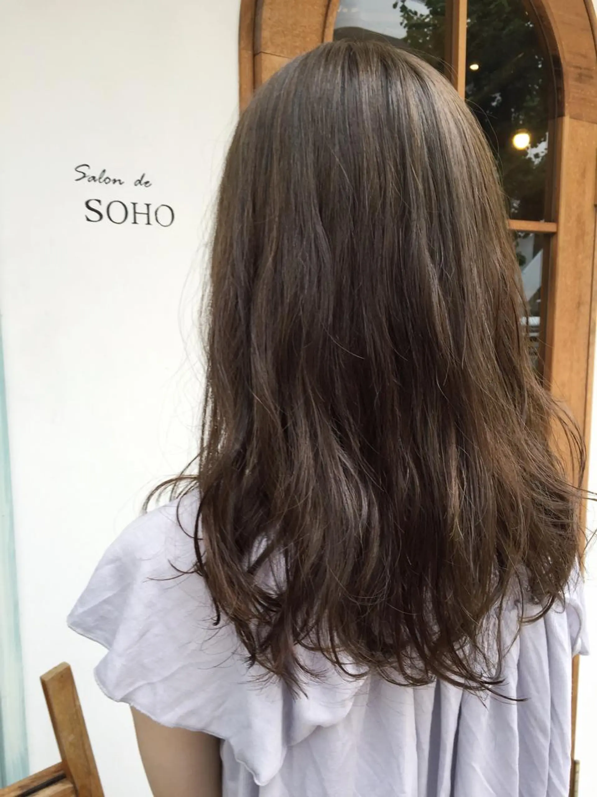 セミロング カラー アッシュ ベージュカラー ハイライトカラー ハイライト ◇おの あすか◇のヘアスタイル