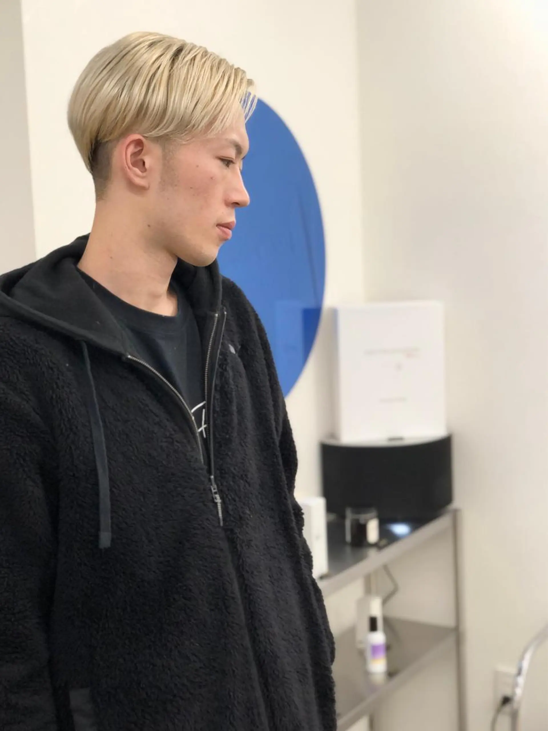 ショート カラー メンズ ショートボブ メンズブリーチ メンズハイライト メンズハイトーン メンズインナーカラー カット ヘアカラー KEPKA ヤマグチ 天神 今泉のヘアスタイル