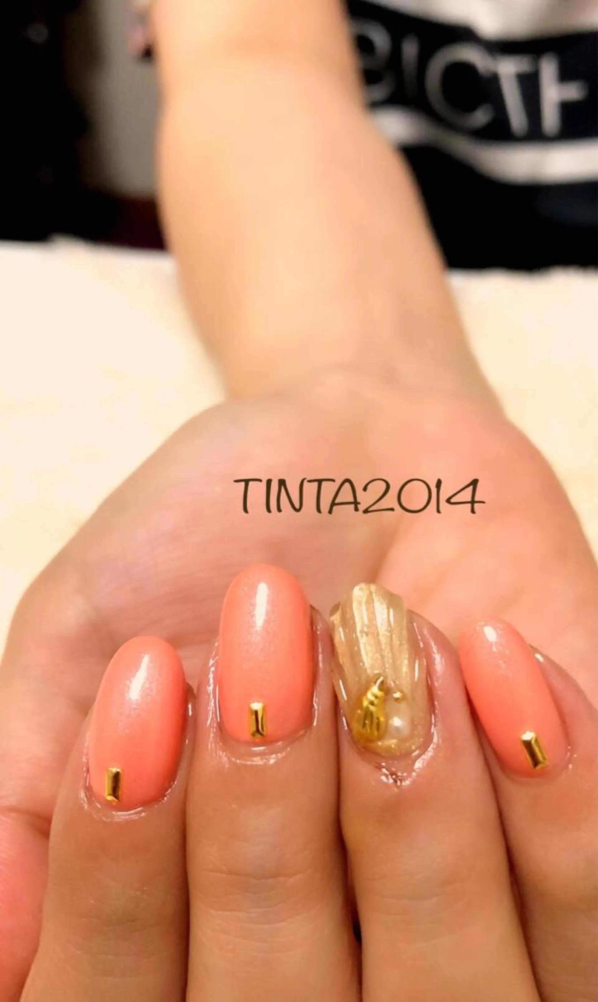 ネイル オレンジ ネイルサロン ティンタ所属・馬場 典子のネイルデザイン