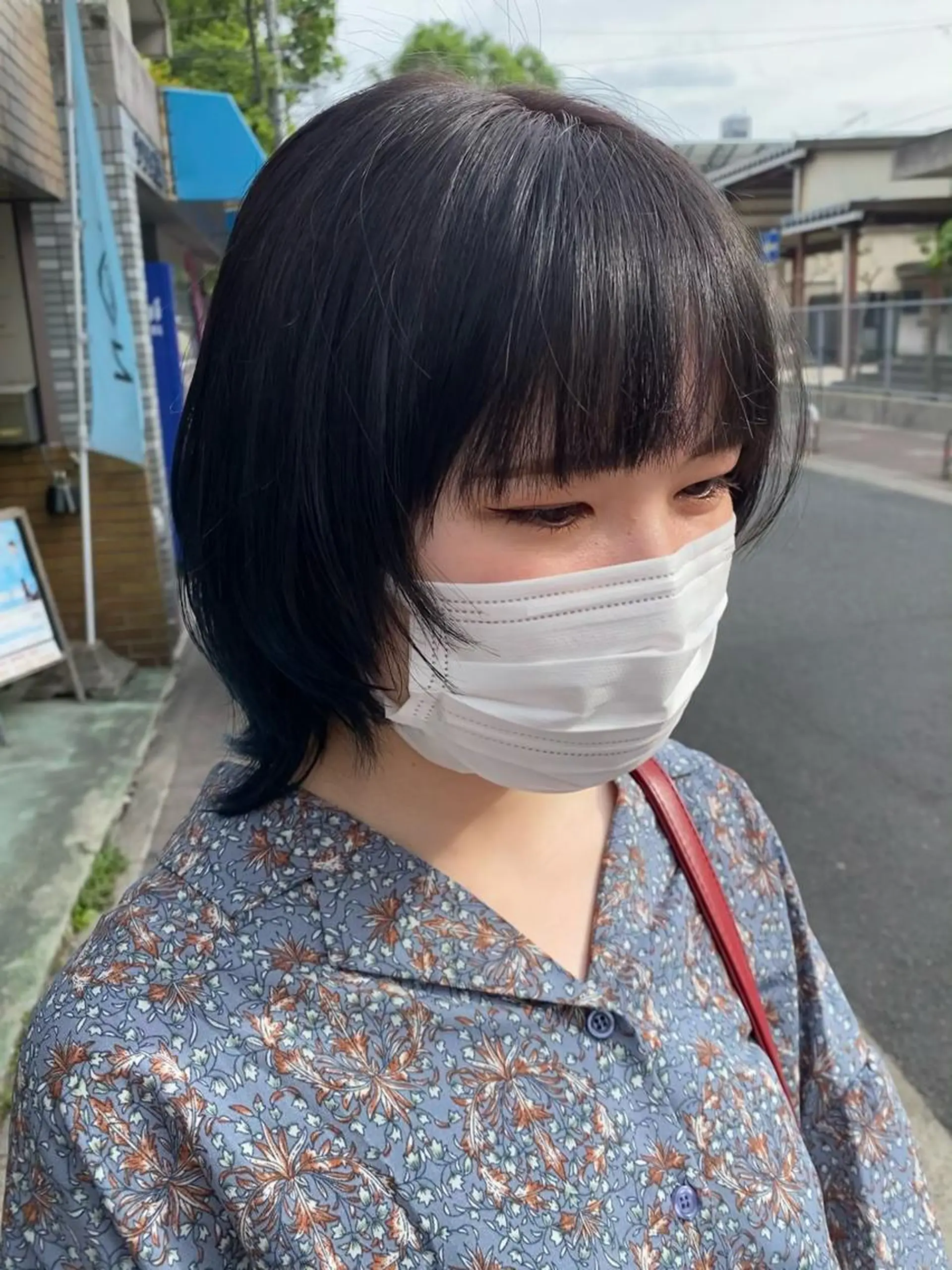 ミディアム カラー ブルーカラー ウルフカット カット ヘアカラー トリートメント ヘッドスパ CARICIA🌱 masaeのヘアスタイル