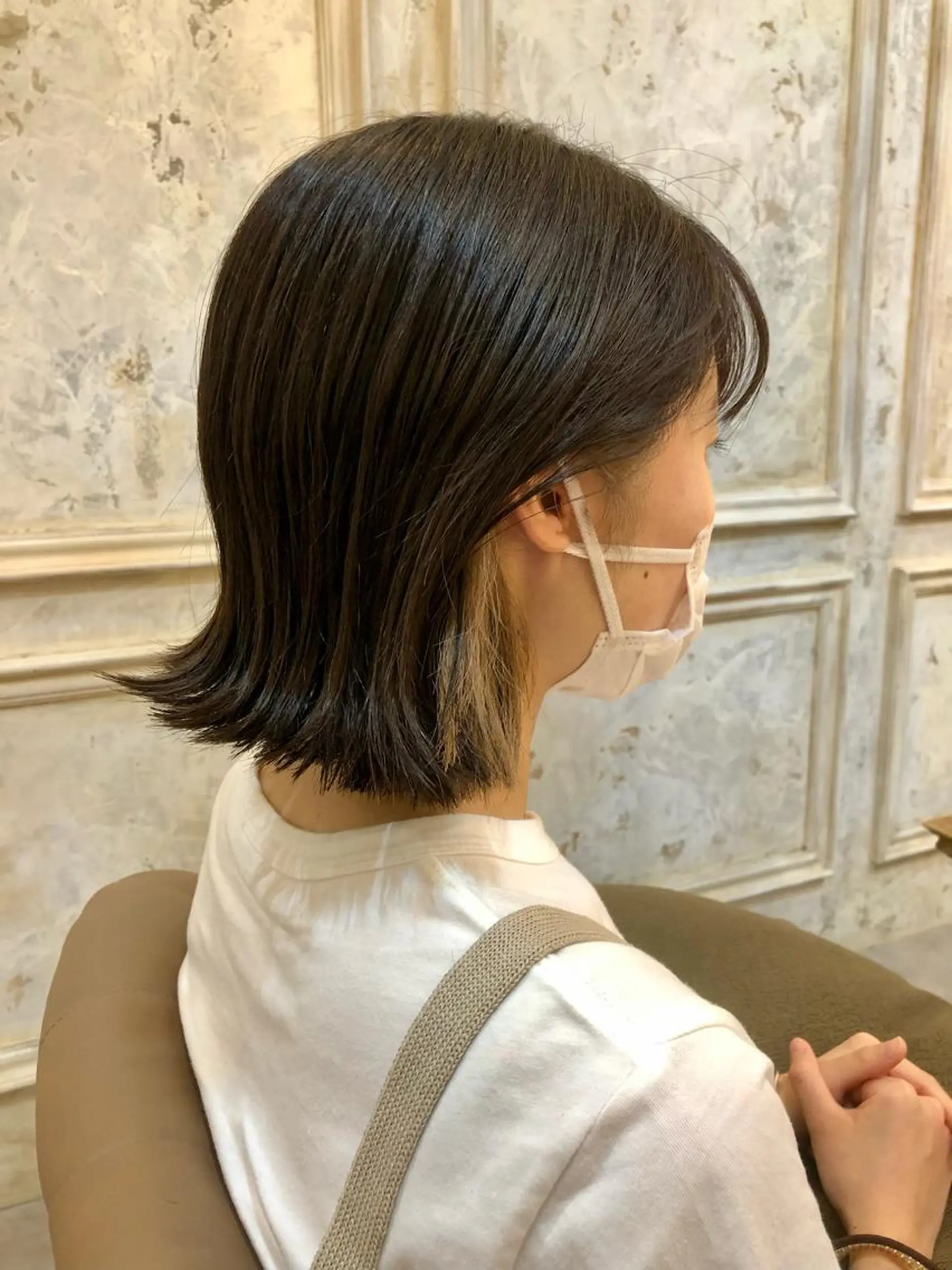 ショート カラー イヤリングカラー Carina所属・セン北徒歩５分 キシタクのヘアスタイル