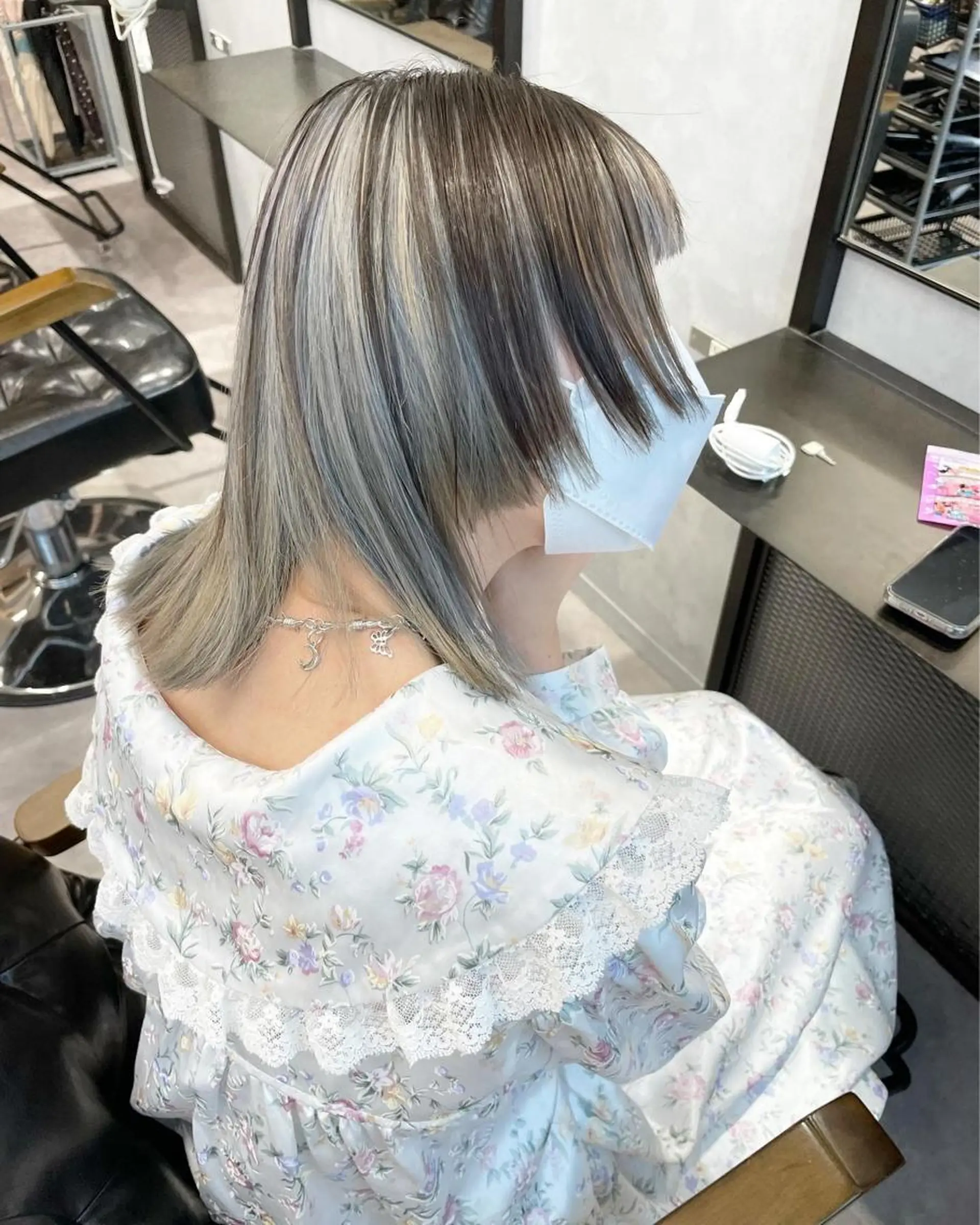 ショート カラー ヘアアレンジ ブリーチ ブルーカラー ケアブリーチ デザインカラー ダブルカラー ダブルカラー🎀池袋 RUKAのヘアスタイル