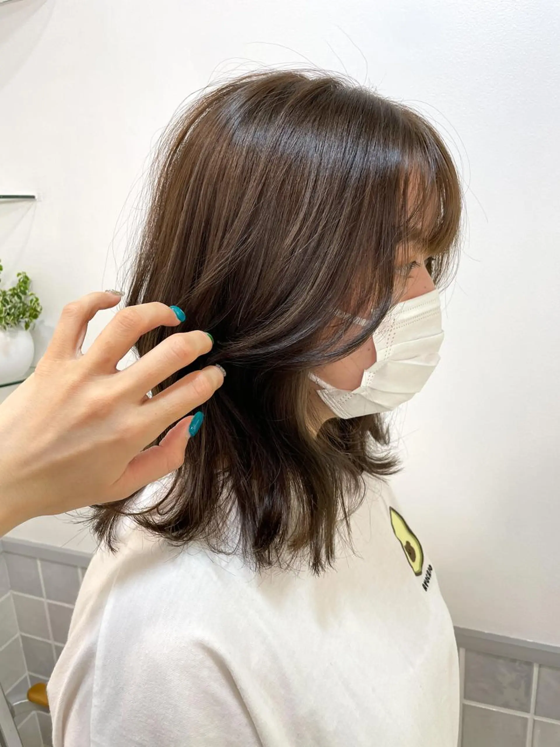 ミディアム カラー ベージュカラー オリーブベージュ ヘアカラー miyu 美髪縮毛矯正𓂃꙳⋆のヘアスタイル